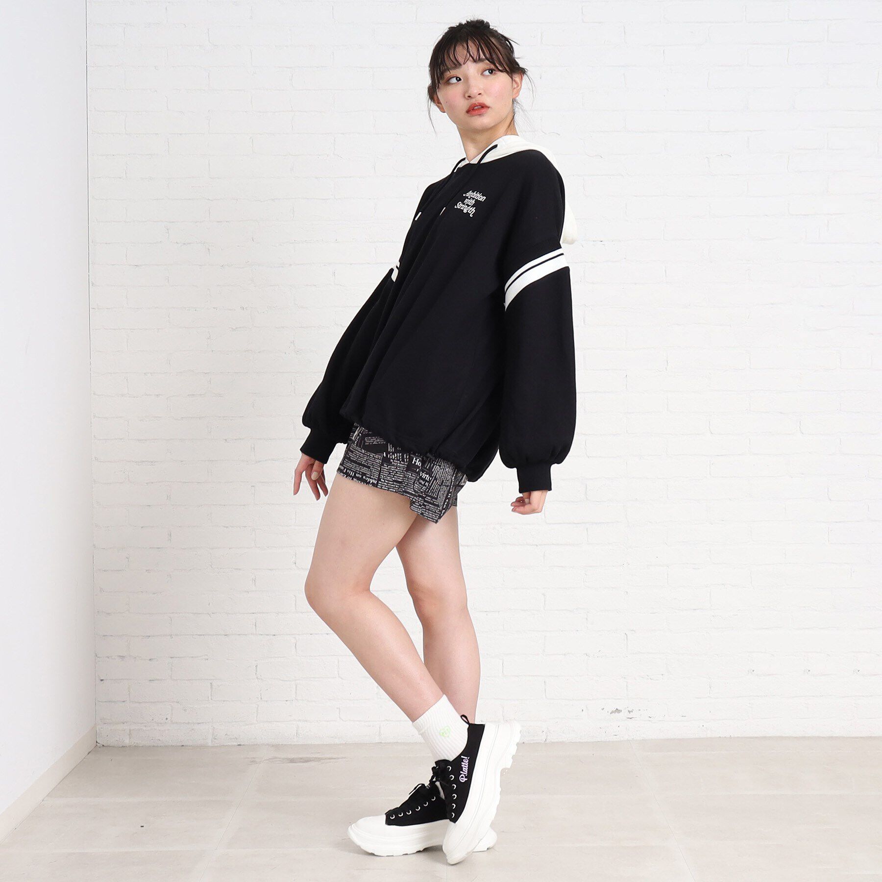 PINK-latte「厚底キャンパスローカットスニーカー」|スニーカー|