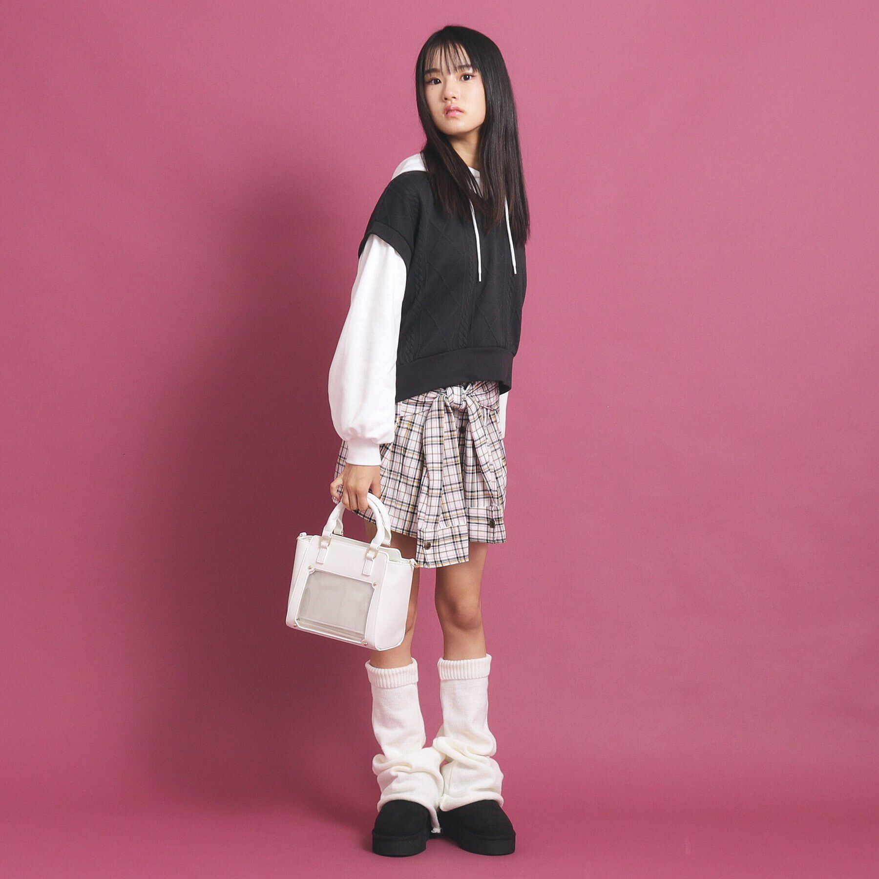 PINK-latte「【推し活】ぬいフリルバッグ」|トートバッグ|