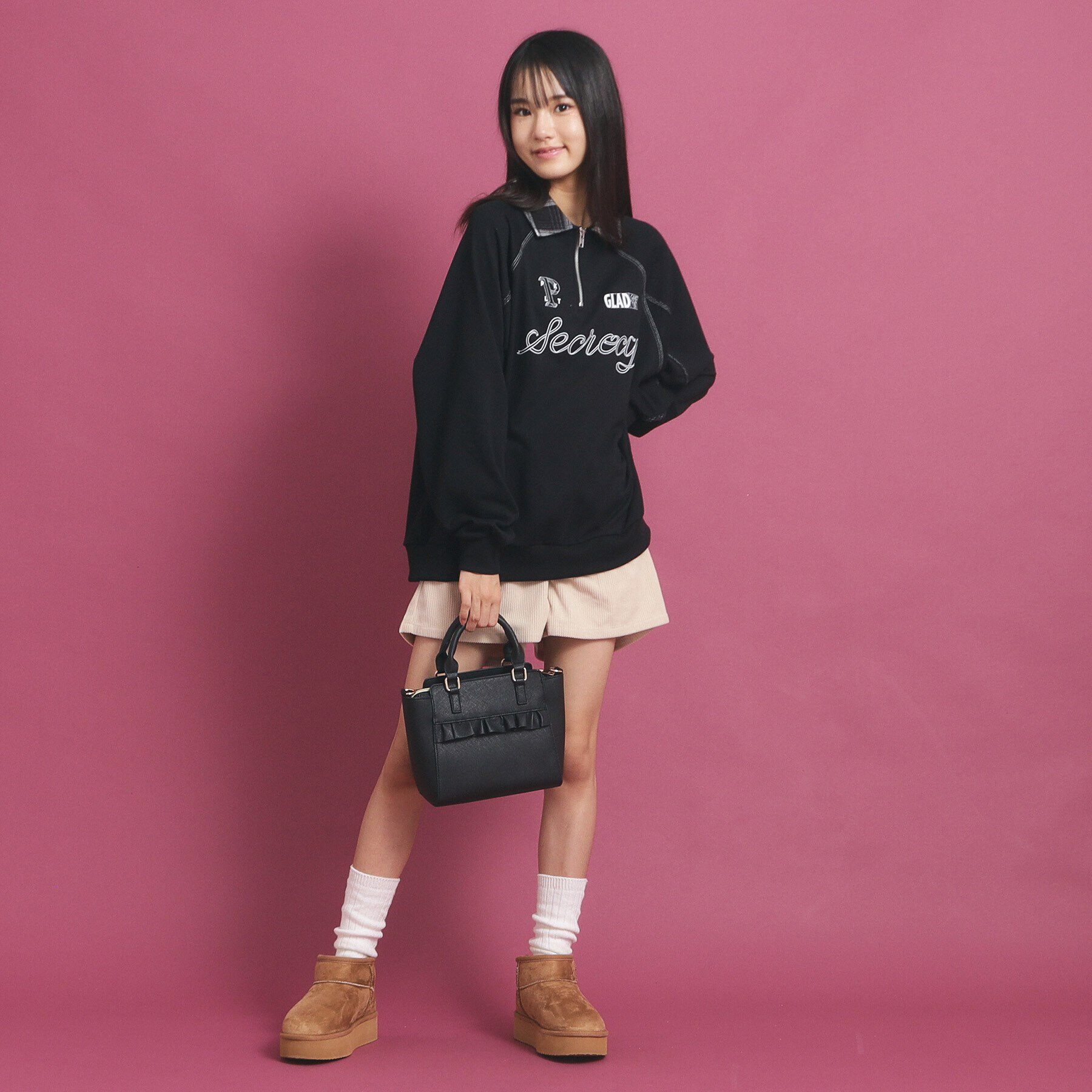 PINK-latte「【推し活】ぬいフリルバッグ」|トートバッグ|