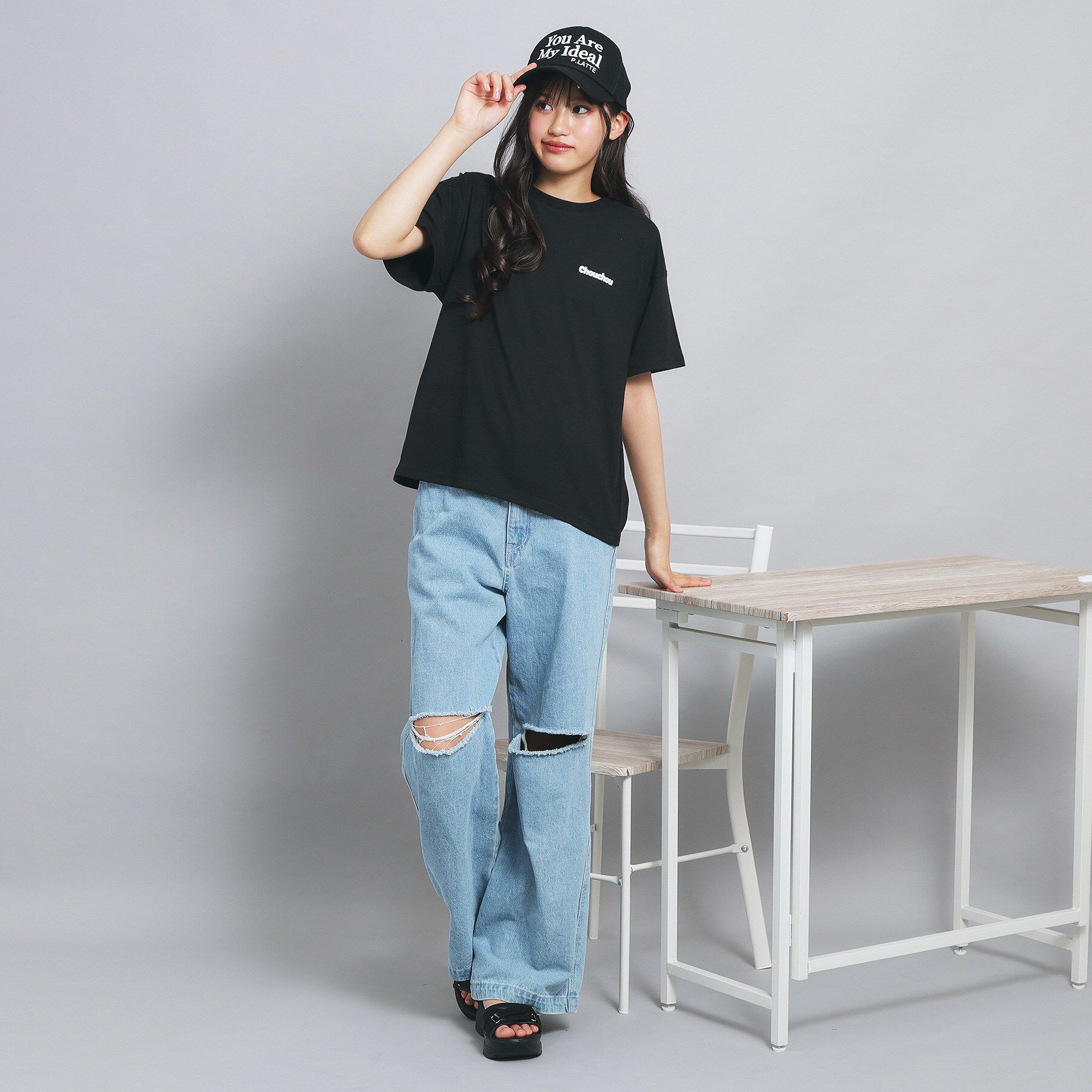 PINK-latte「ペアくまちゃんビッグTシャツ」|Tシャツ・カットソー|