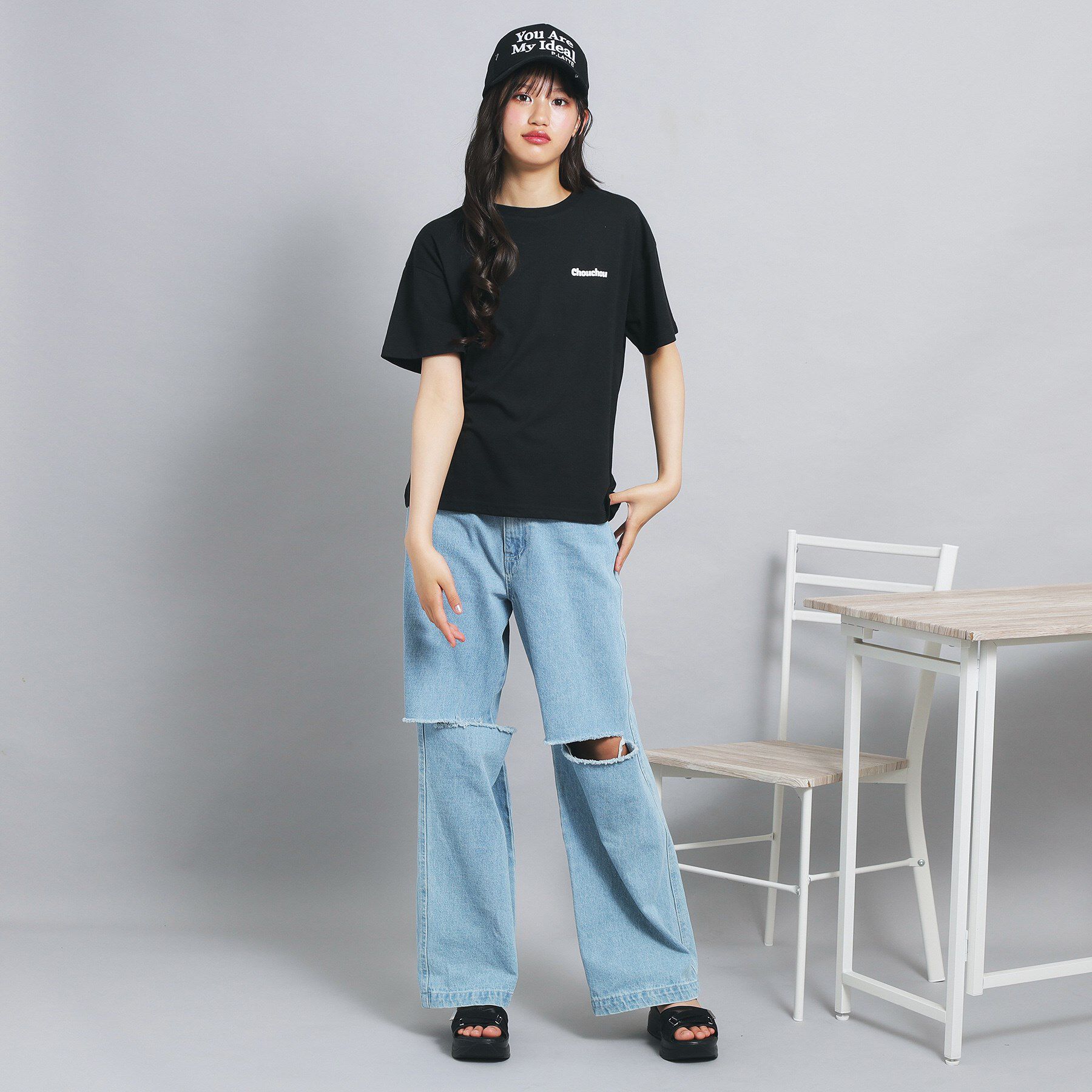 PINK-latte「ペアくまちゃんビッグTシャツ」|Tシャツ・カットソー|