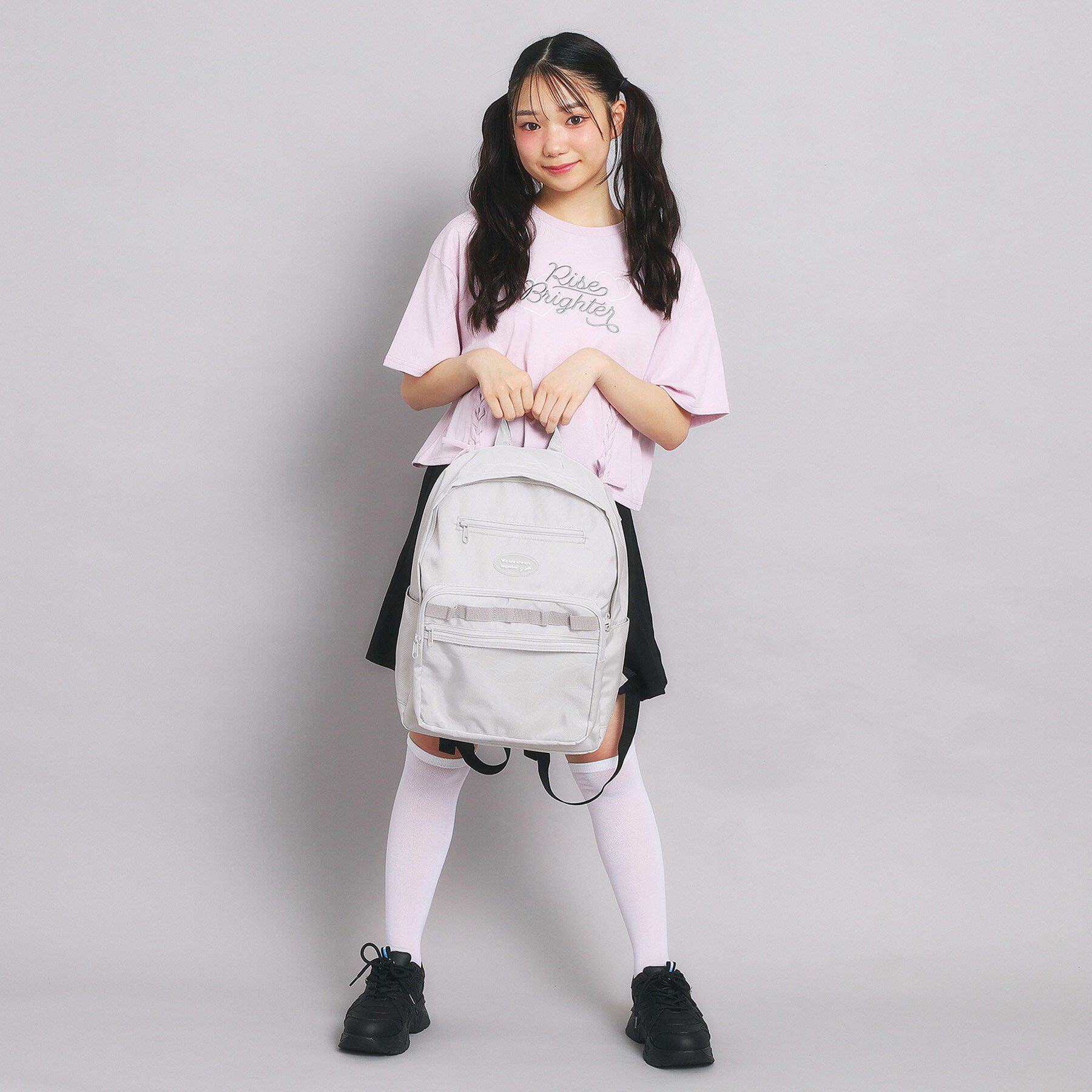 PINK-latte「【容量約20L】シリコンワッペンリュック」|リュック|