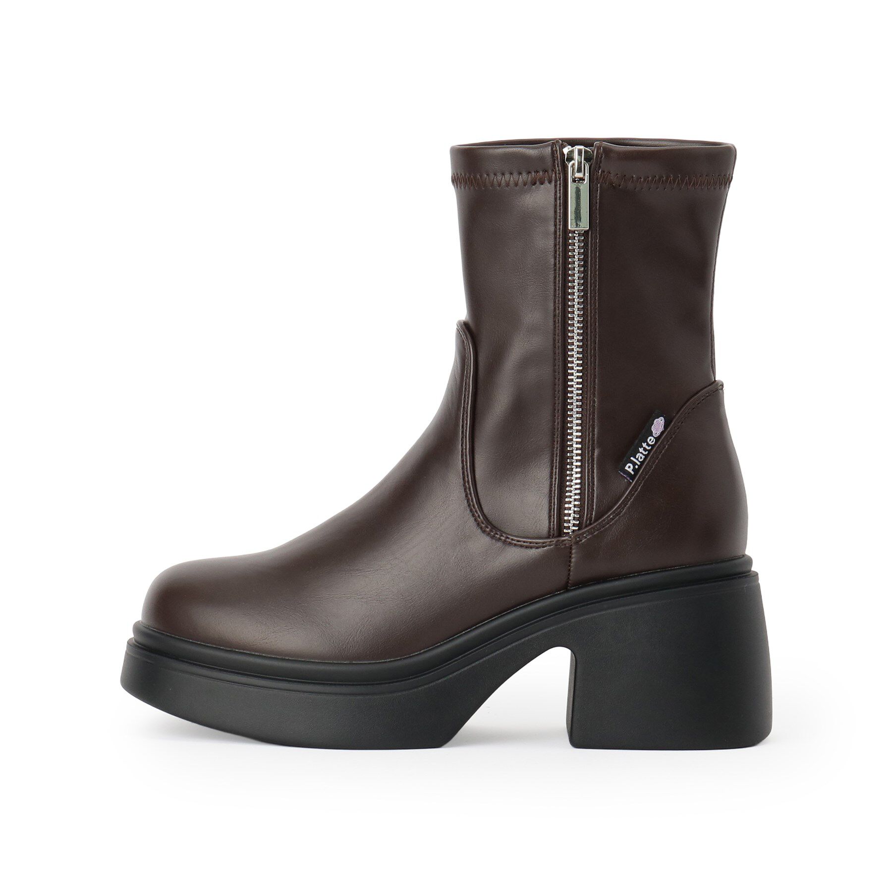 PINK-latte「ジップアップショートブーツ」|ショートブーツ|