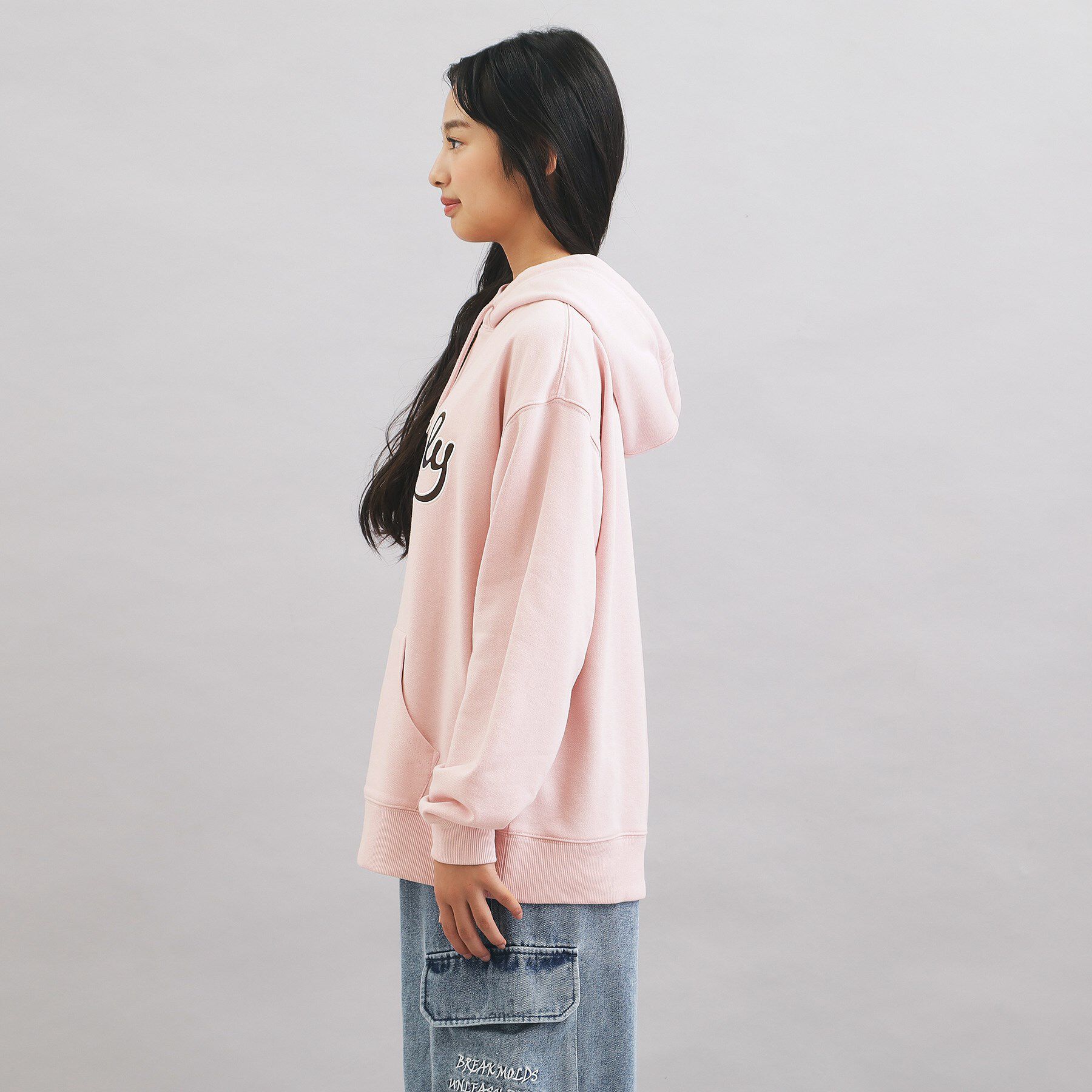 PINK-latte「サテンアップリケBIGパーカー」|パーカー|