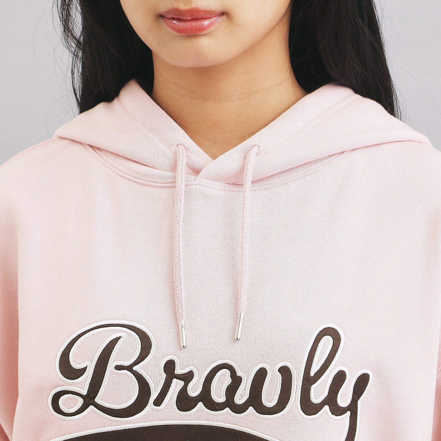 PINK-latte「サテンアップリケBIGパーカー」|パーカー|