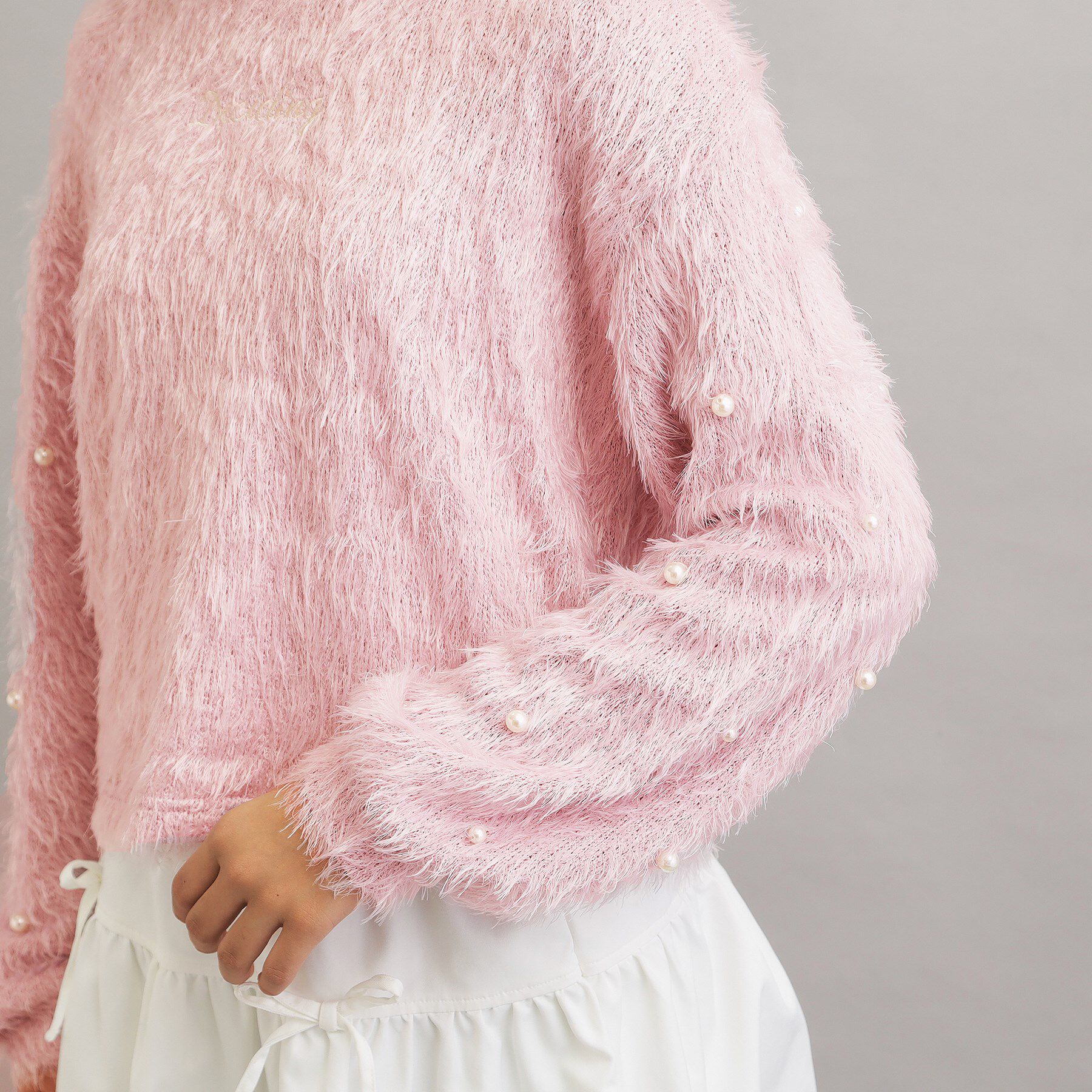 PINK-latte「シャギー袖パール調プルオーバー」|Tシャツ・カットソー|