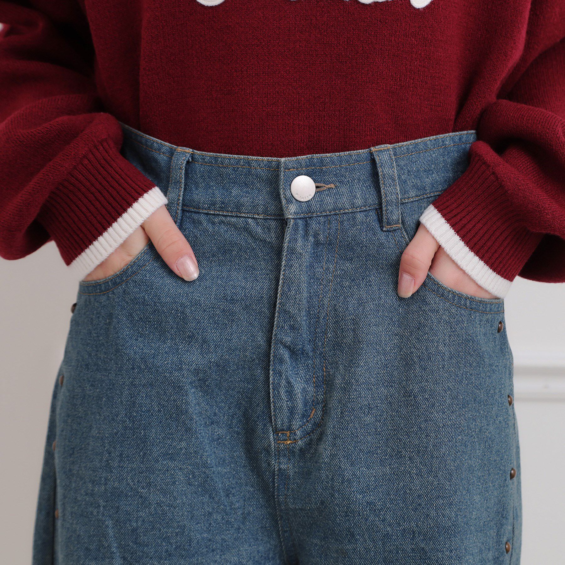 PINK-latte「スタッズショートパンツ」|キュロット|