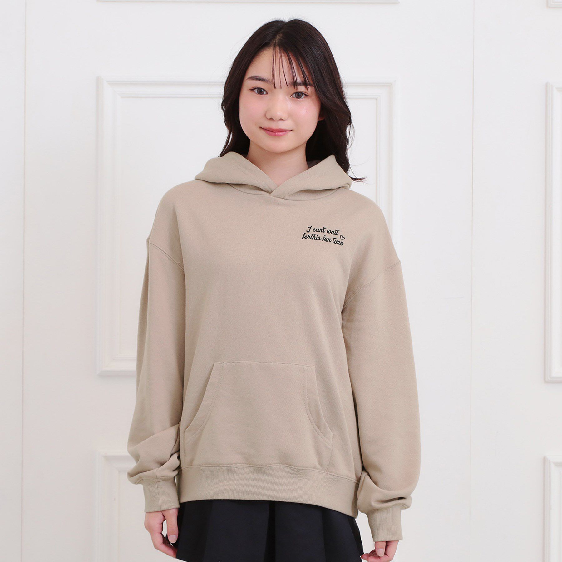 PINK-latte「くま耳チュニックパーカー」|パーカー|