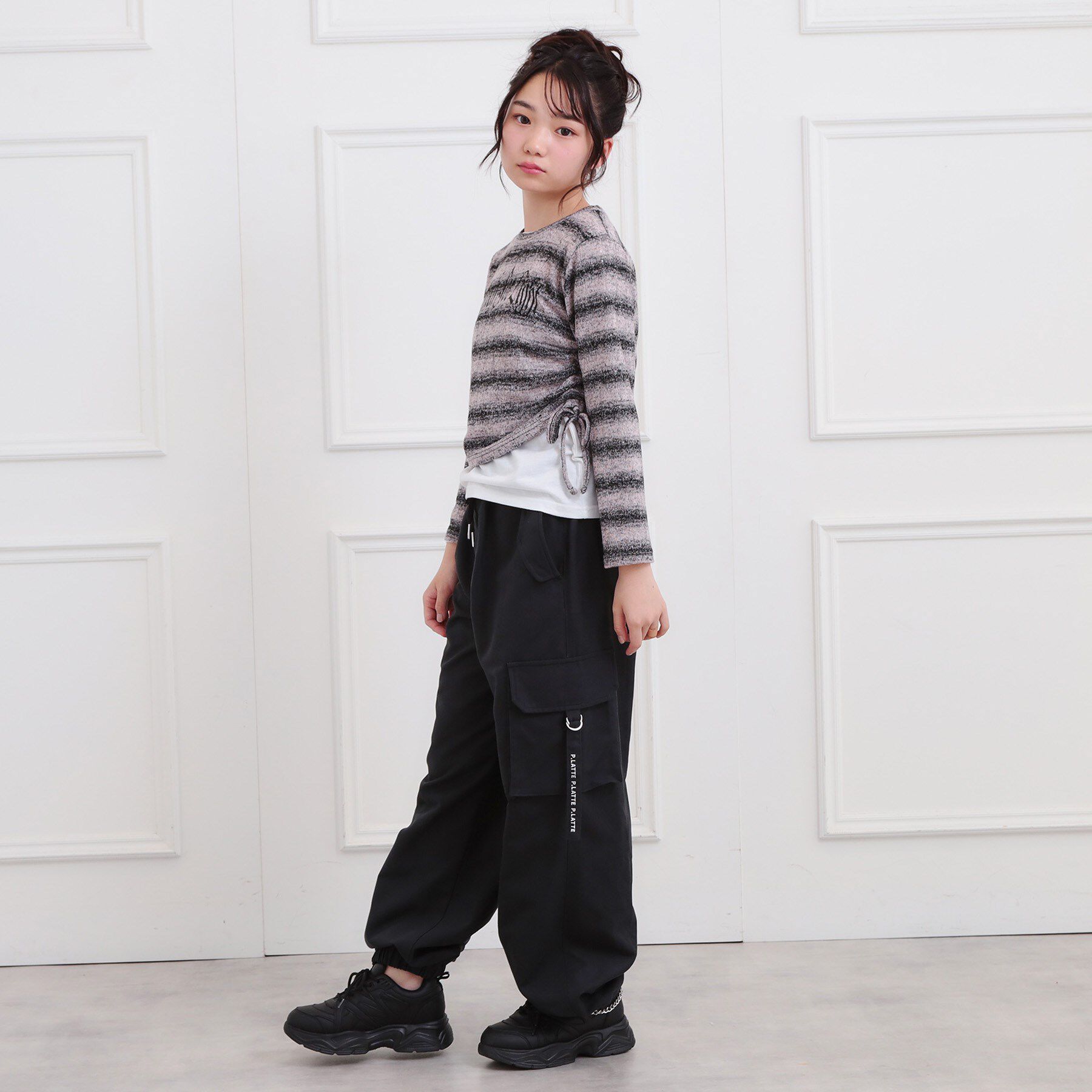 PINK-latte「ピーチ起毛ベーシックカーゴパンツ」|その他|