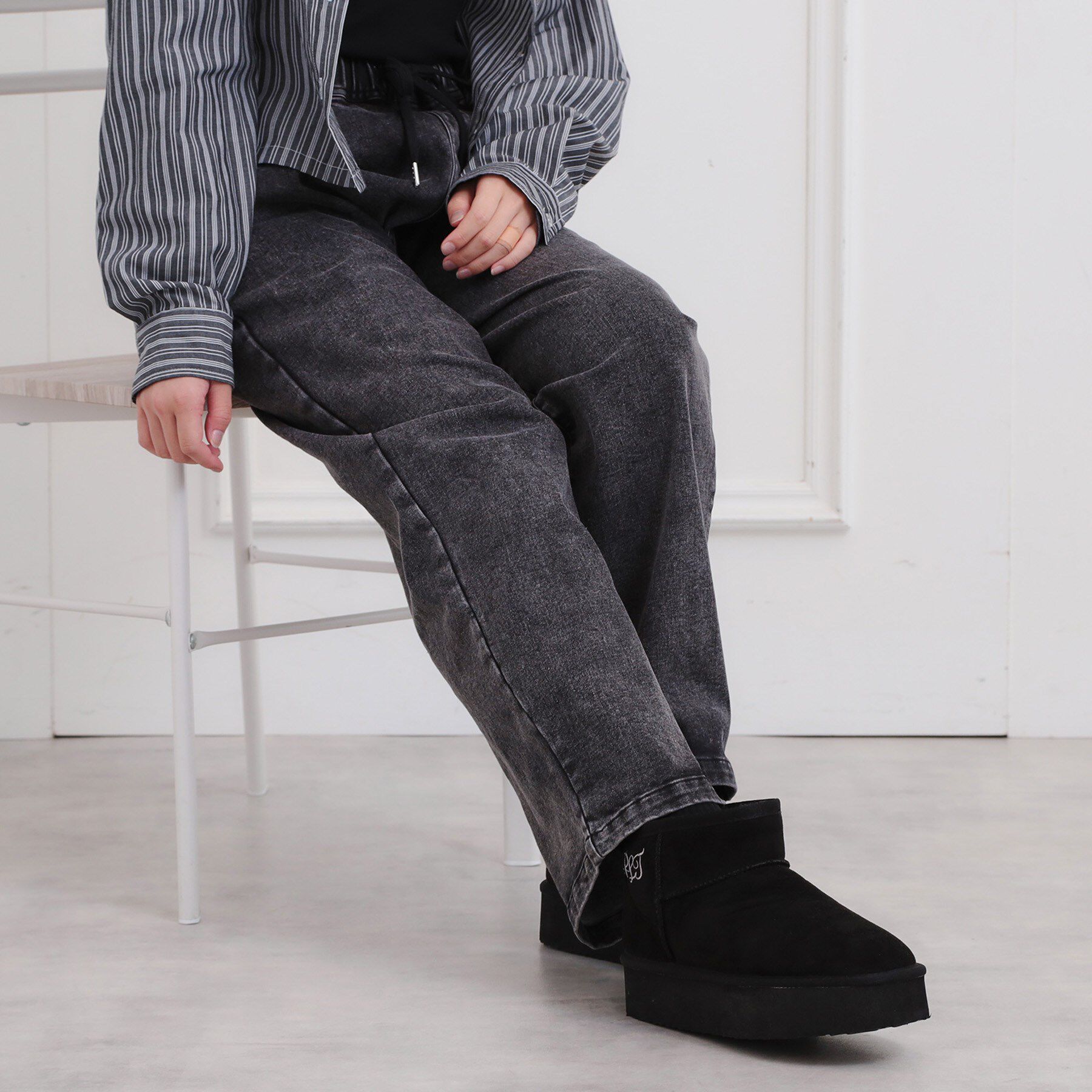 PINK-latte「裏起毛イージーロングパンツ」|その他|