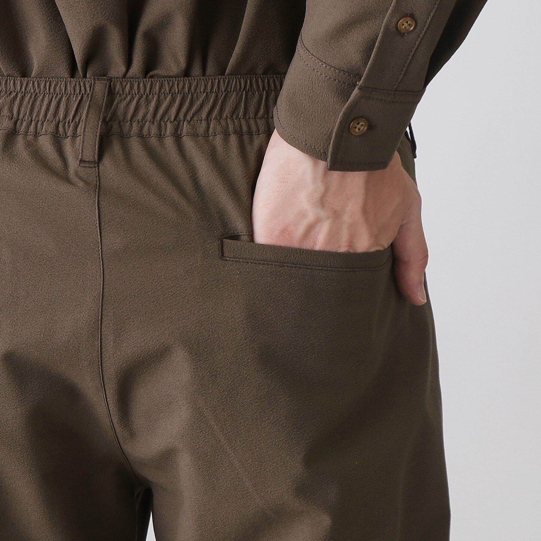 THE SHOP TK「【360&deg;ストレッチ／セットアップ可】リッチポリテーパードイージーパンツ」|その他|