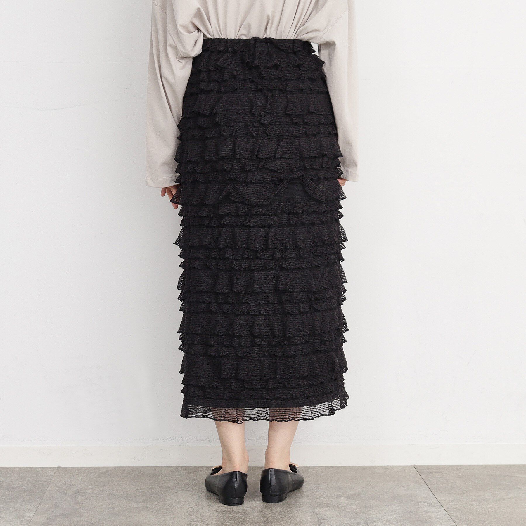 THE SHOP TK「【ヒルナンデス！で紹介】フリルナロースカート/洗える」|スカート|