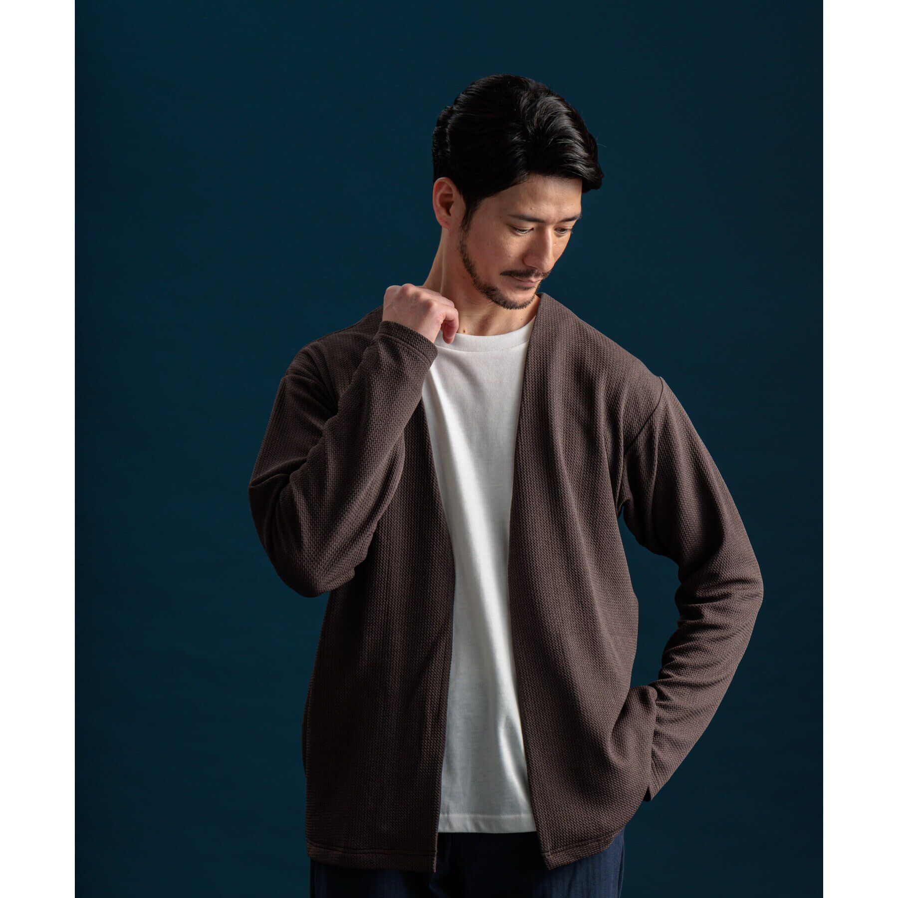 THE SHOP TK「【カーディガン＋ロンTセットアイテム】杢ふくれアンサンブルカーディガン」|カーディガン|