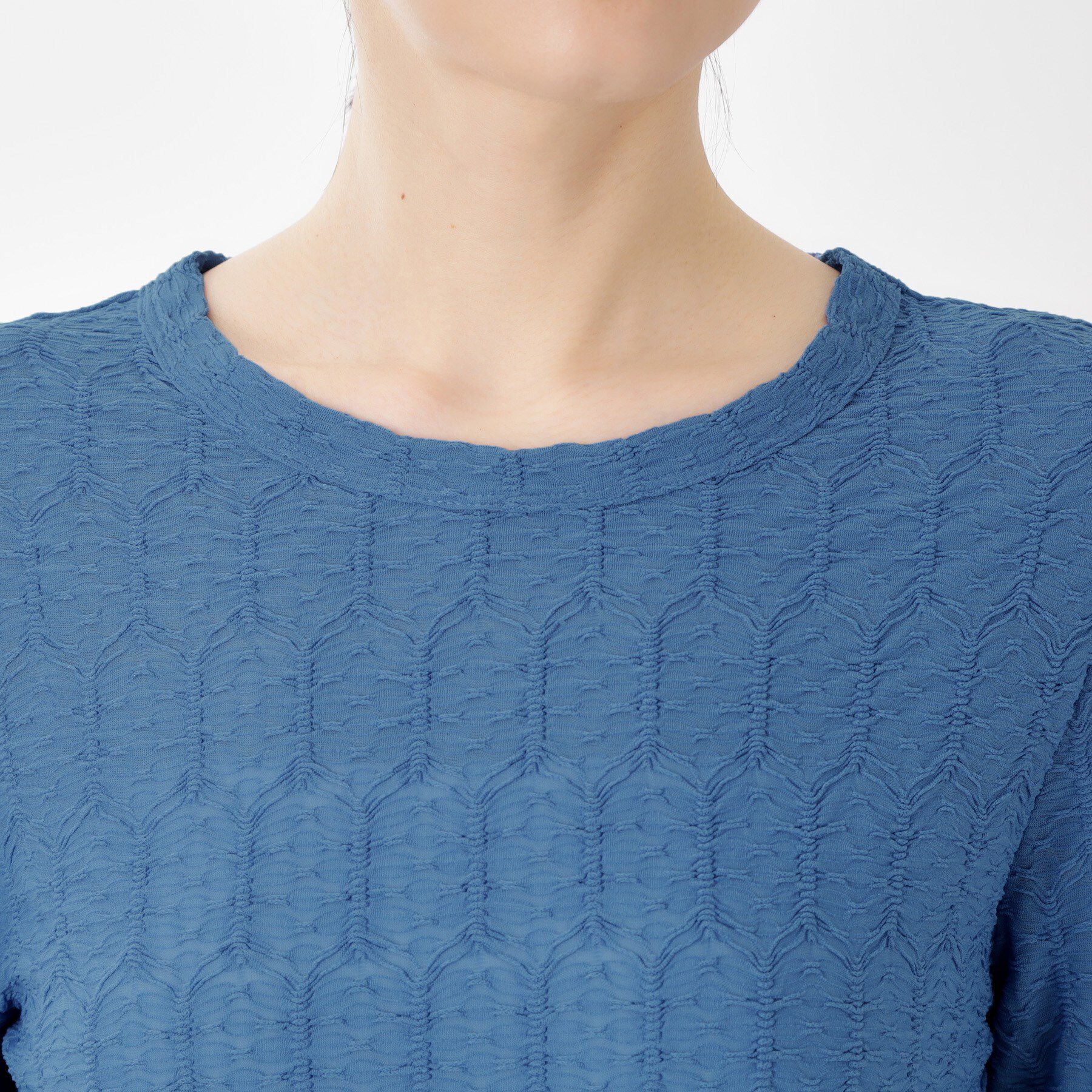 THE SHOP TK「ウェーブシアー袖クシュプルオーバー【洗濯機OK】」|Tシャツ・カットソー|