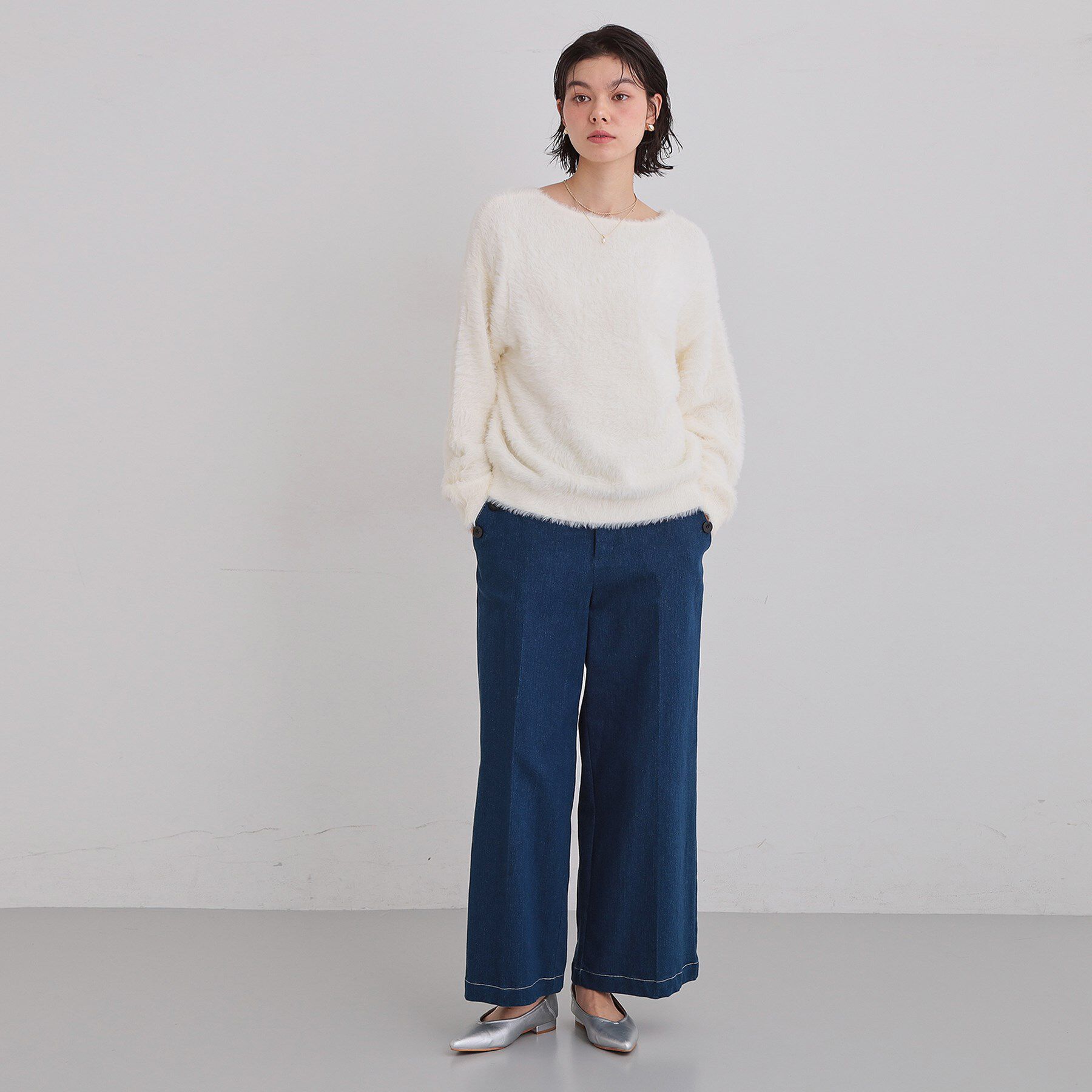 THE SHOP TK「【選べる7色/華やかで柔らか】ふわふわフェザーニット/洗える・前後2WAY」|ニット・セーター|