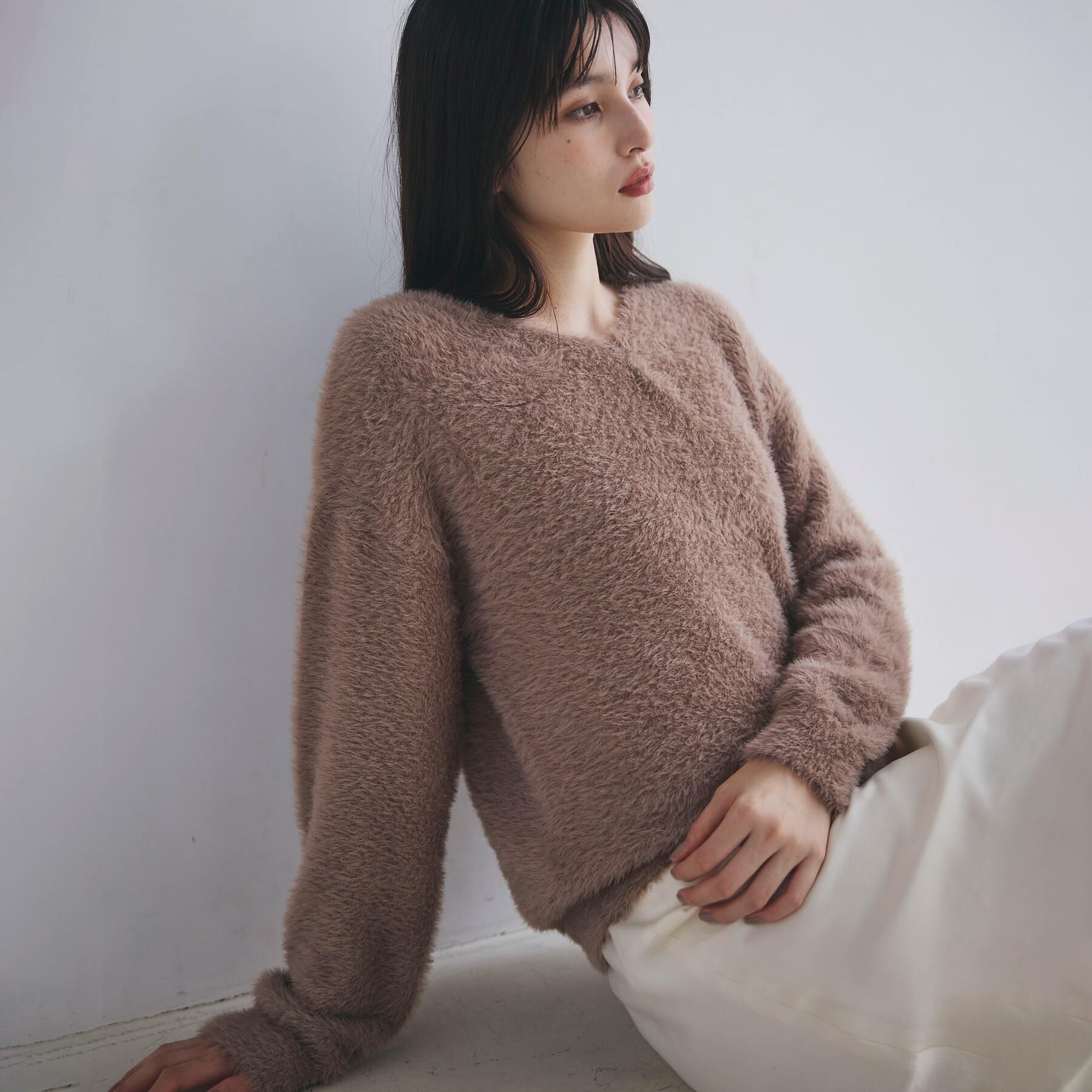 THE SHOP TK「【選べる7色/華やかで柔らか】ふわふわフェザーニット/洗える・前後2WAY」|ニット・セーター|