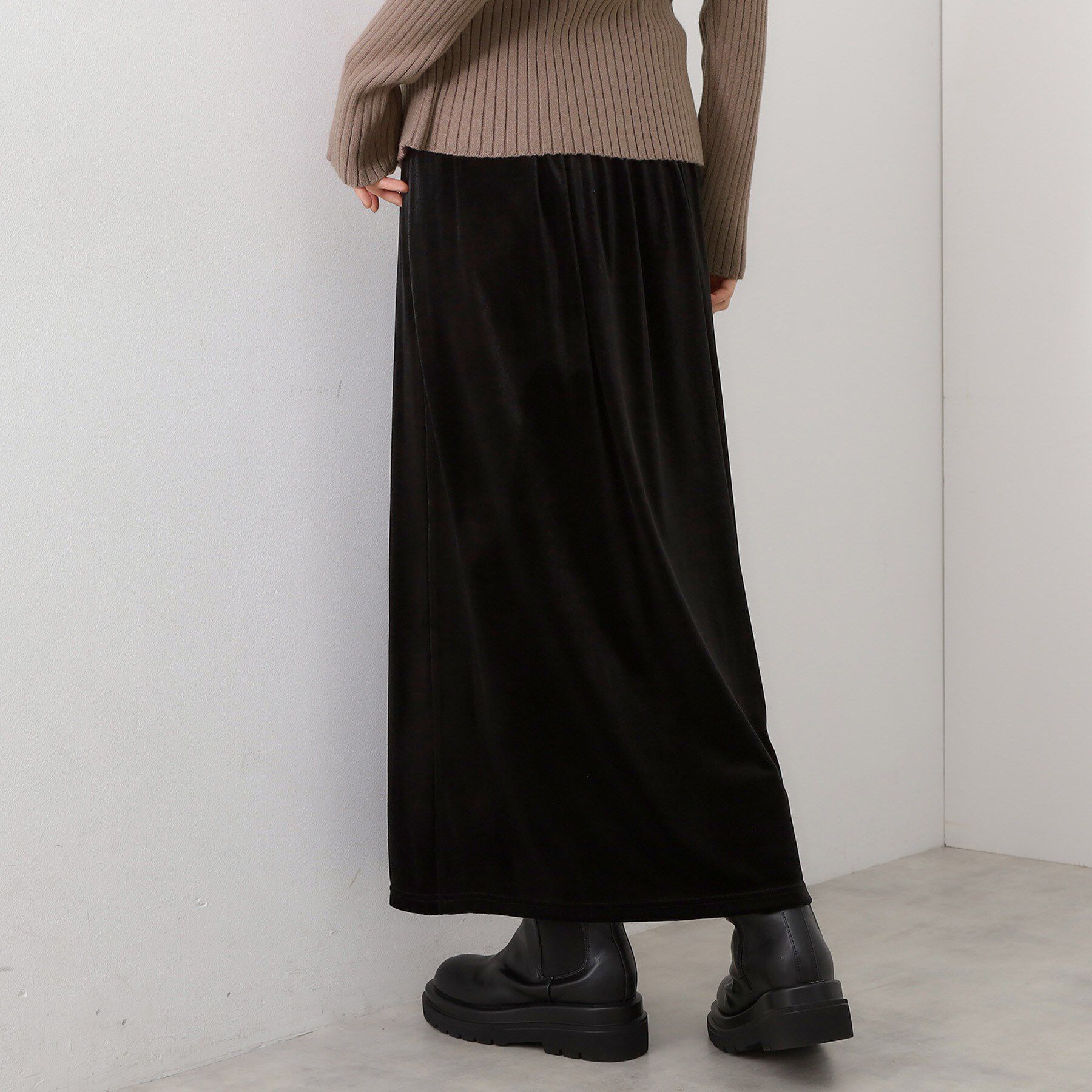 THE SHOP TK「ベロアナロースカート」|スカート|