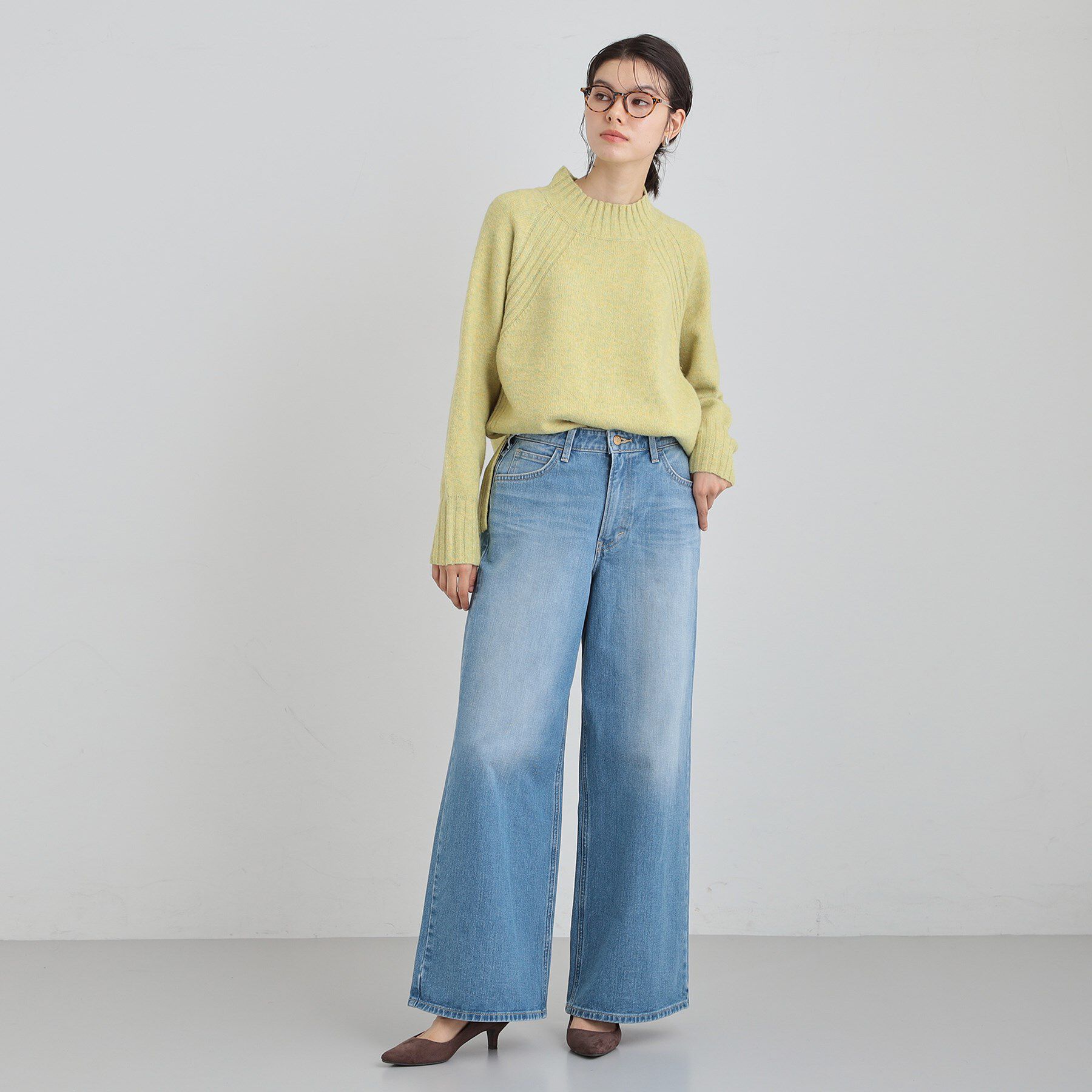 THE SHOP TK「【Lee】デニムワイドパンツ」|デニム|
