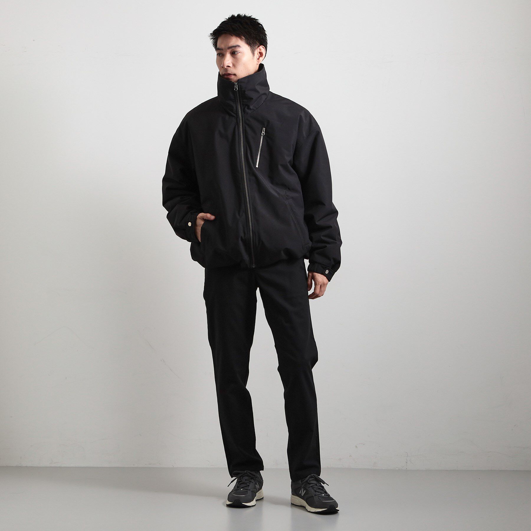 THE SHOP TK「【洗濯機可】きれいめにもカジュアルにも スタンドネックジップブルゾン」|ブルゾン・スタジャン|