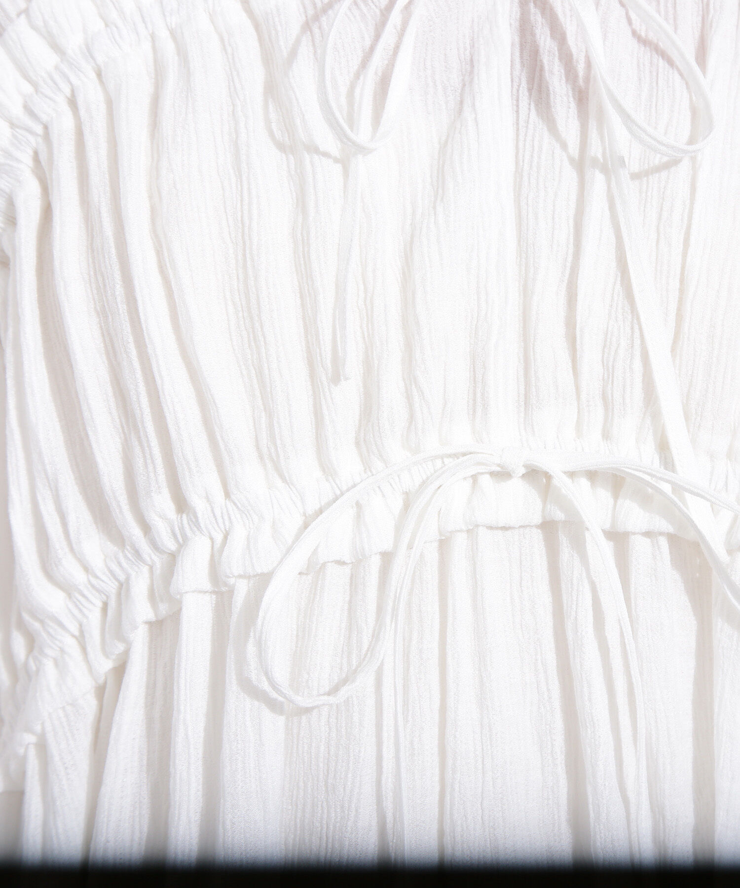  「楊柳シャーリングリボンブラウス」|シャツ・ブラウス|