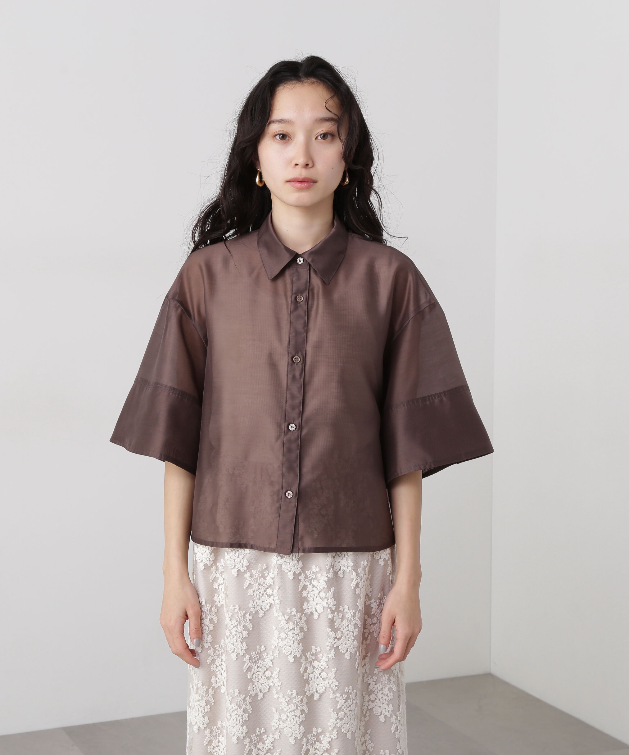  「シアークロップドシャツ」|シャツ・ブラウス|