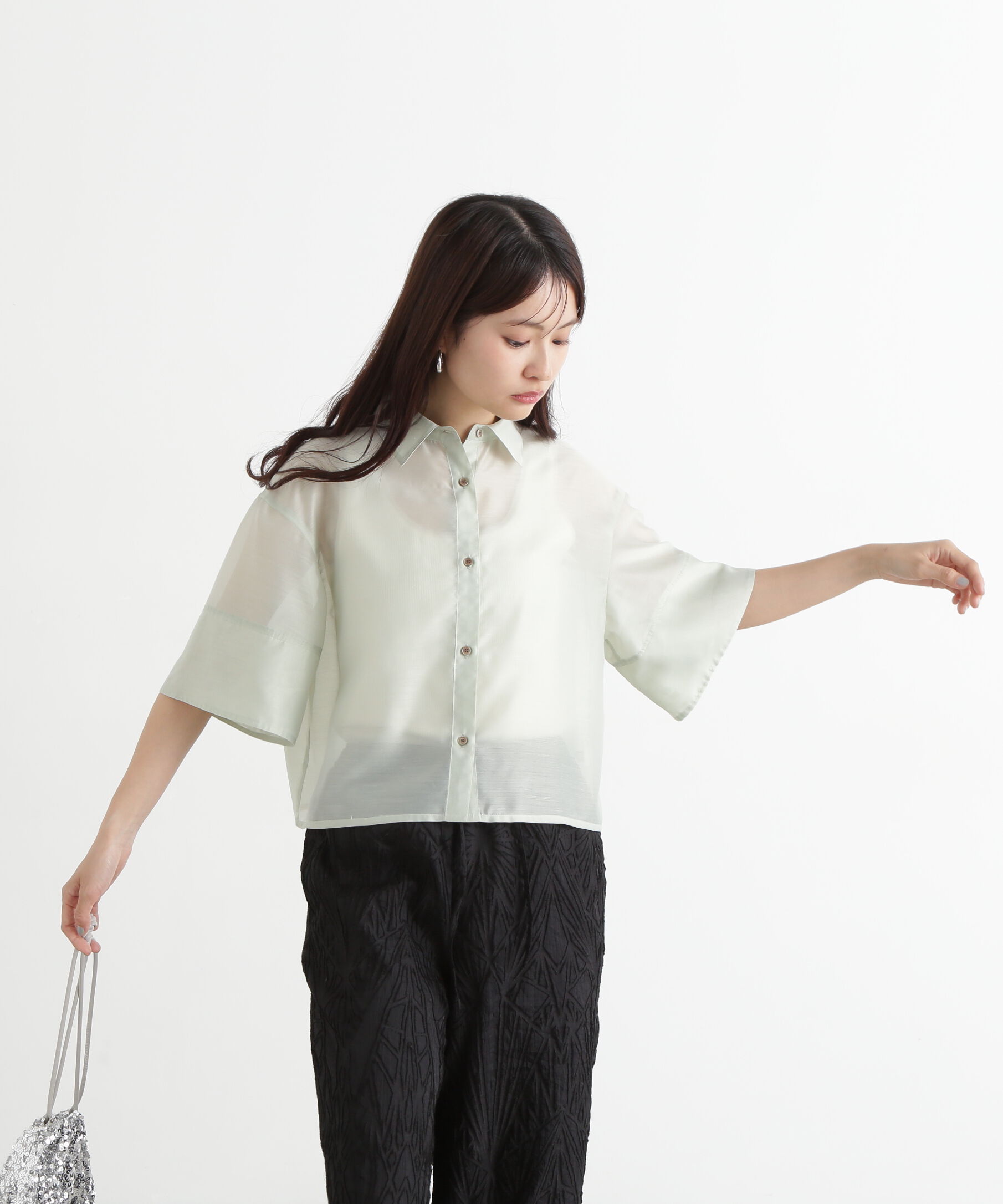  「シアークロップドシャツ」|シャツ・ブラウス|