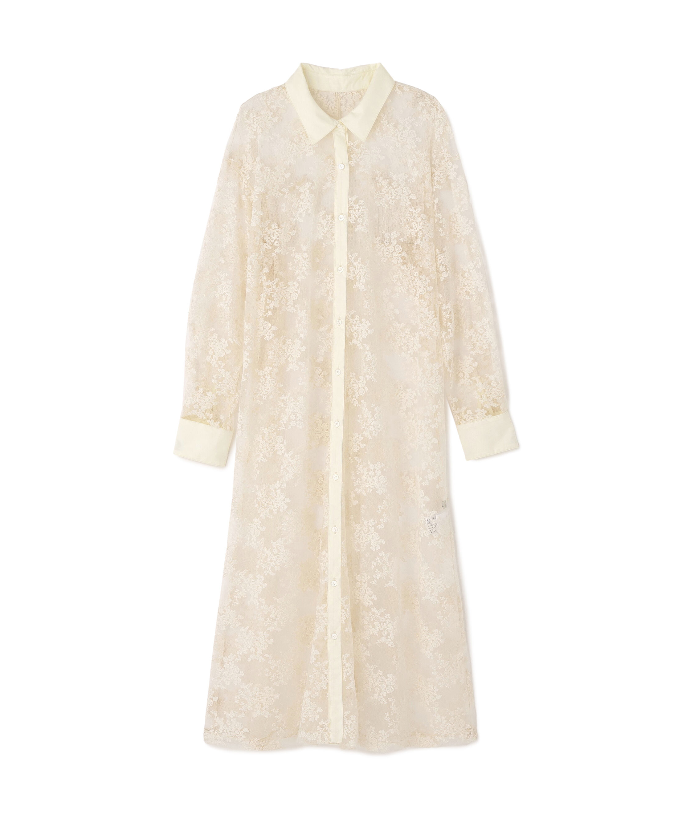  「レースクレリックシャツワンピース」|ワンピース|