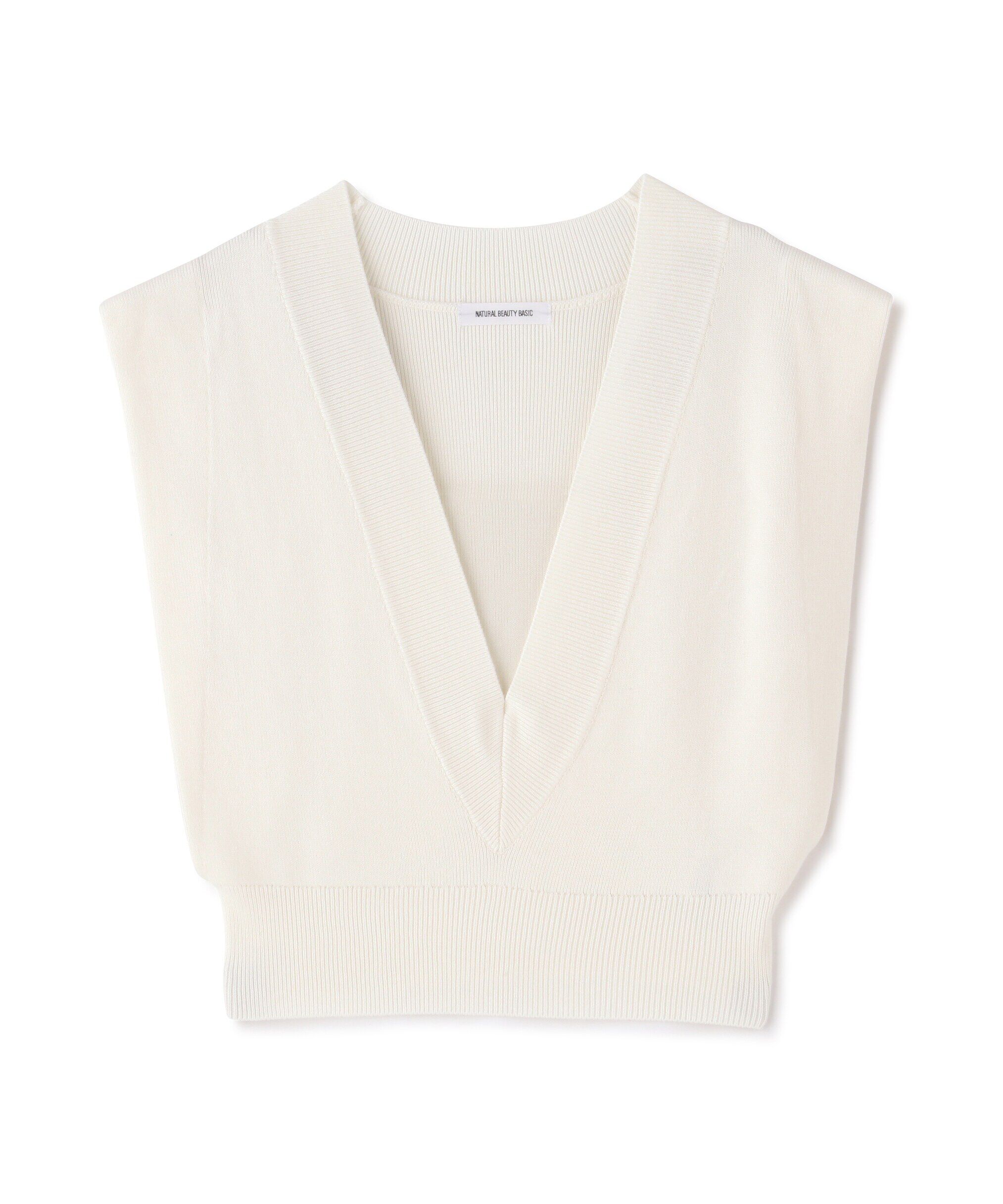  「Vネックボクシーベスト」|ニット・セーター|