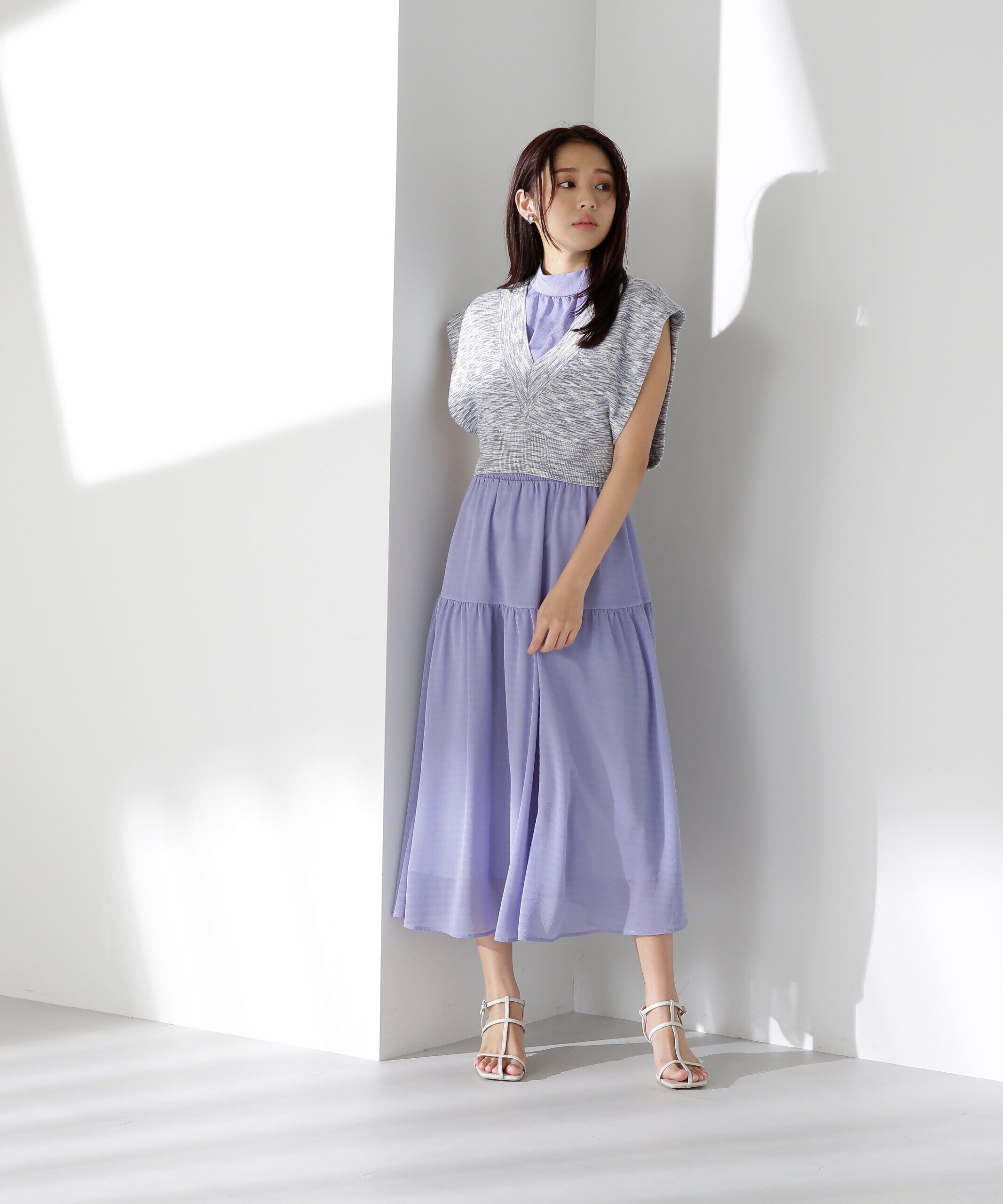  「Vネックボクシーベスト」|ニット・セーター|