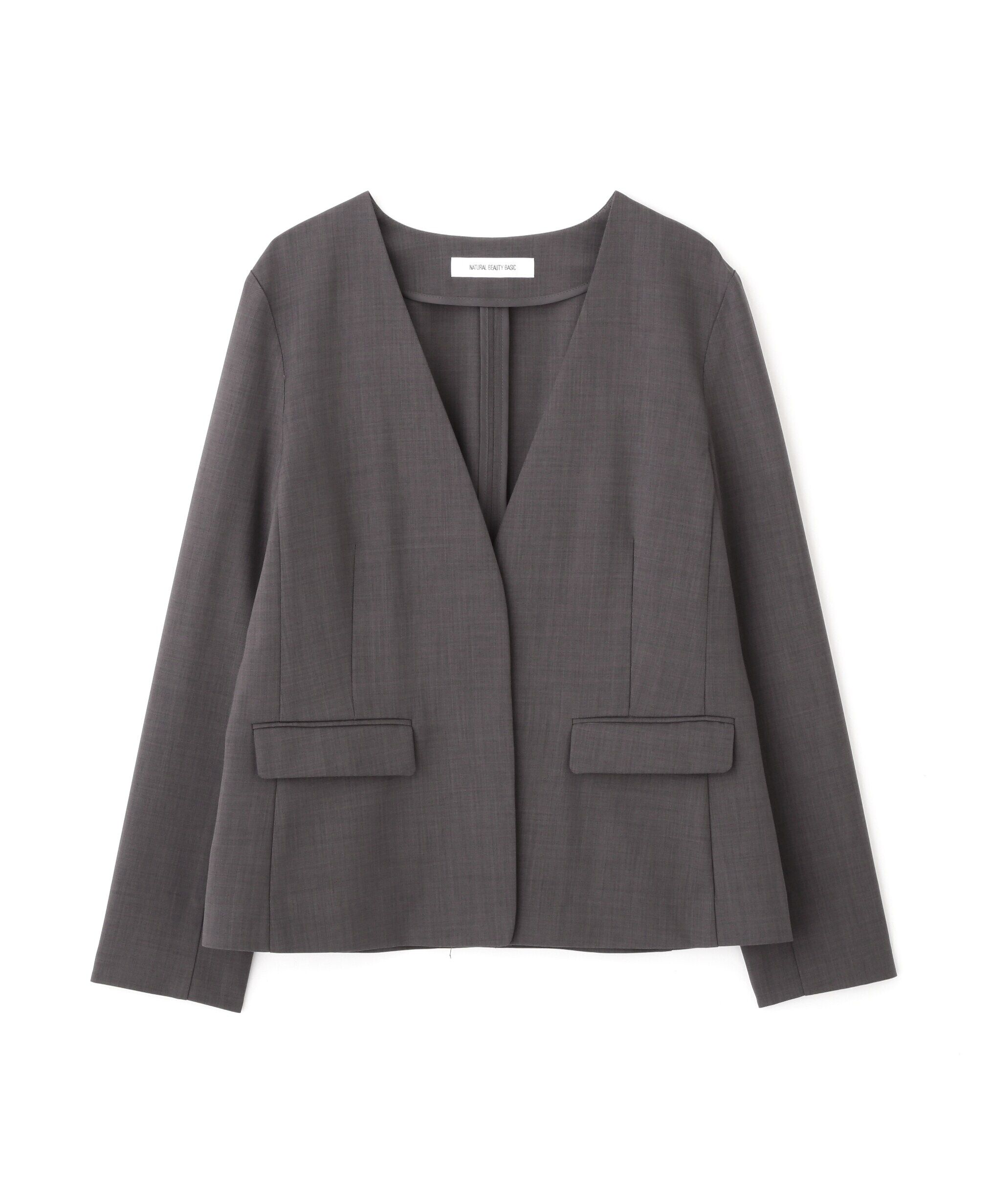  「リネンライク SETUP ノーカラージャケット」|その他|