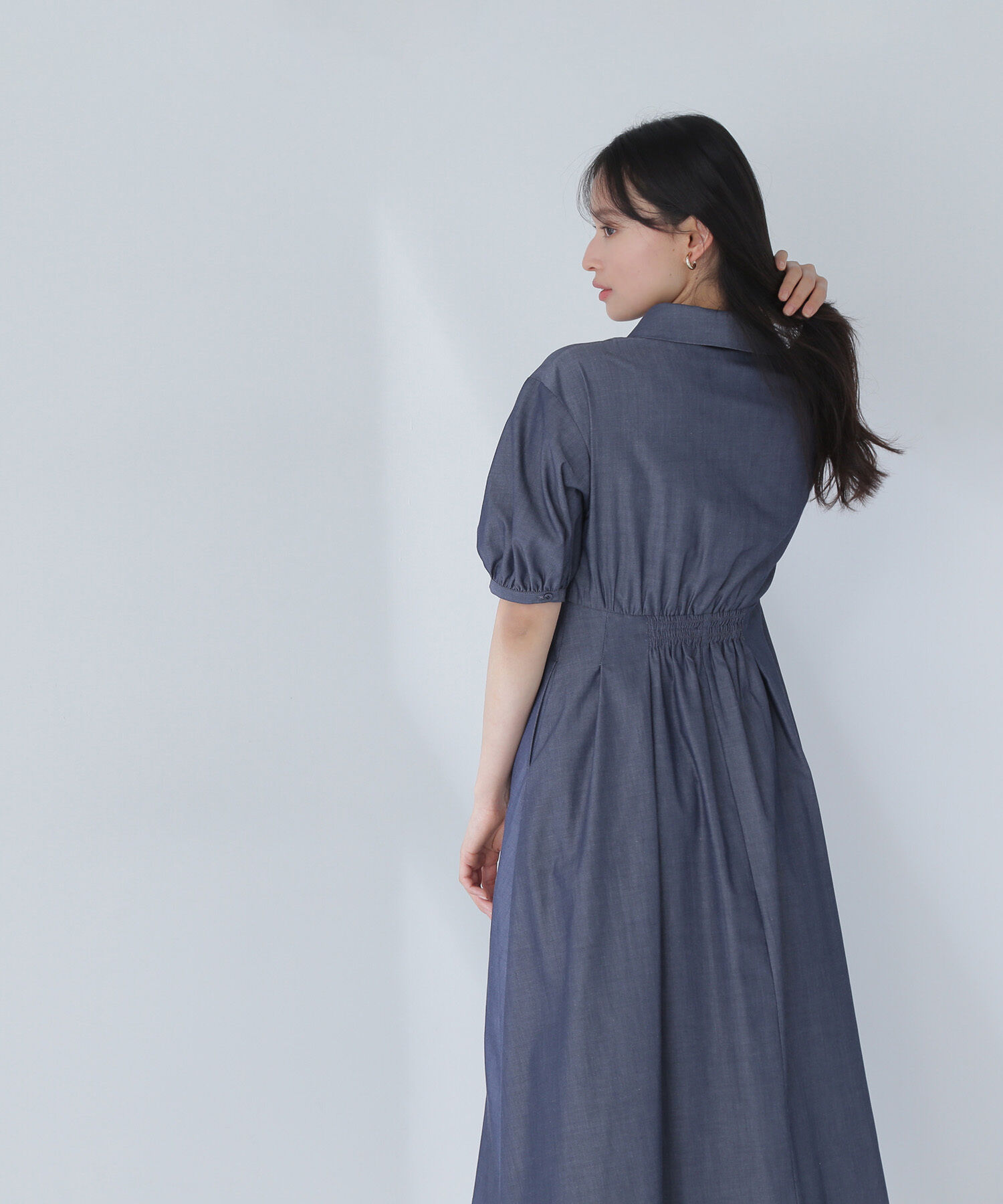  「スキッパーフォルムシャツワンピース」|ワンピース|