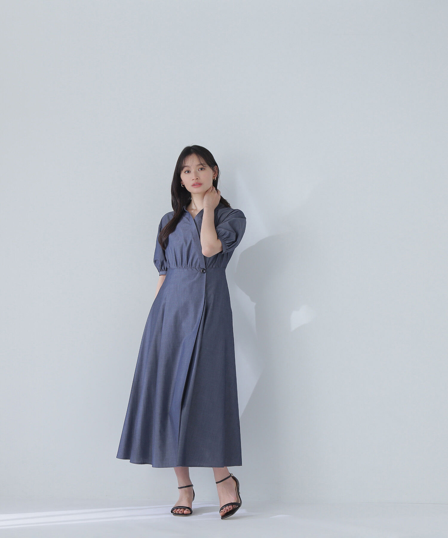  「スキッパーフォルムシャツワンピース」|ワンピース|