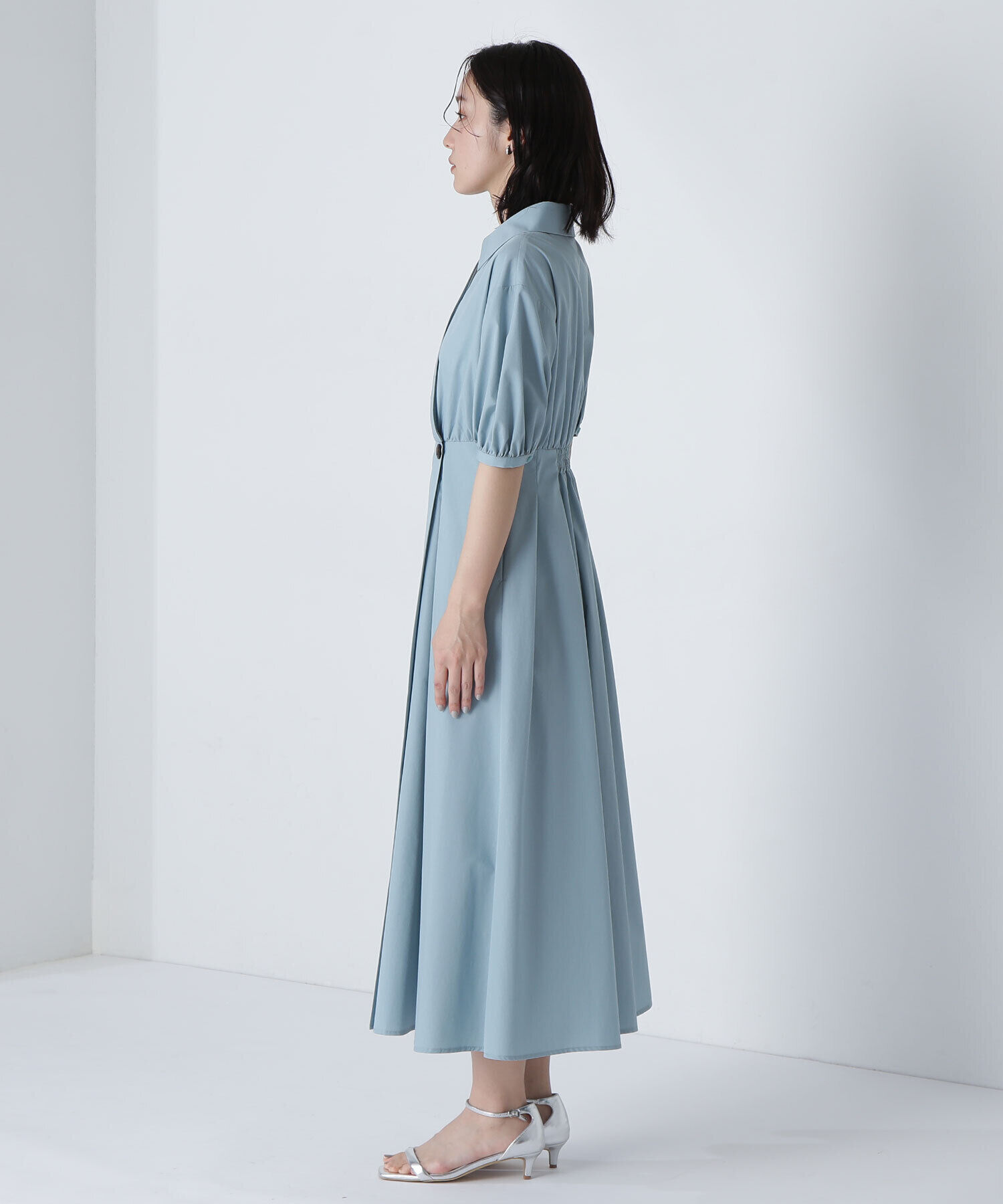  「スキッパーフォルムシャツワンピース」|ワンピース|