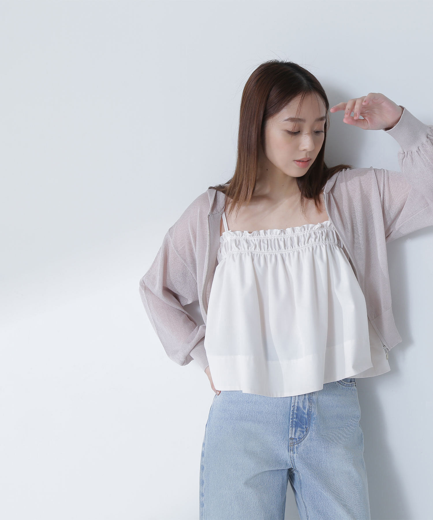  「シアージップパーカー」|ニット・セーター|