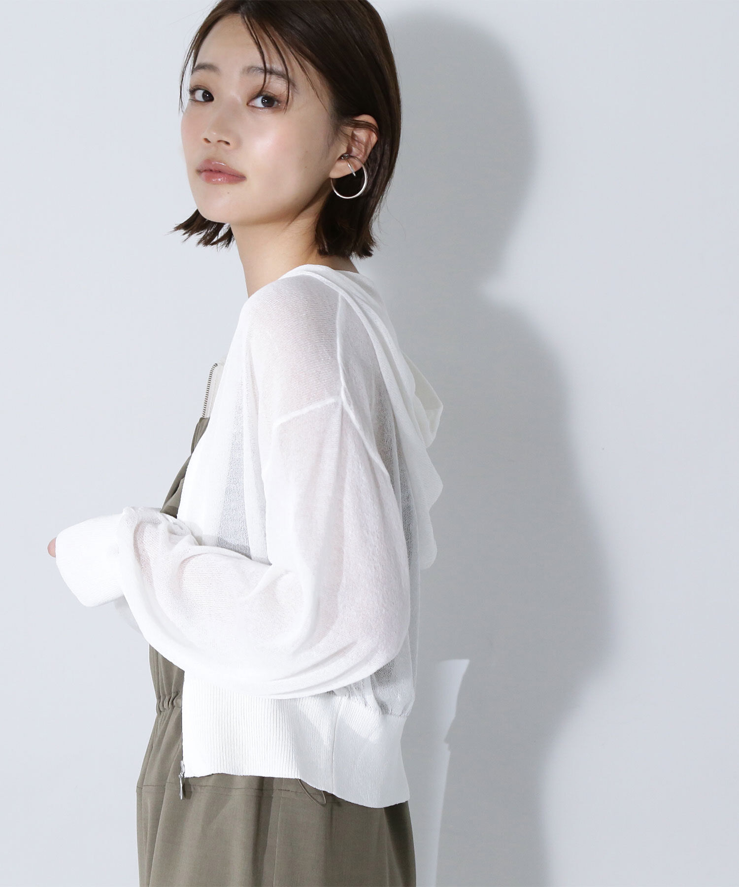  「シアージップパーカー」|ニット・セーター|オフ1