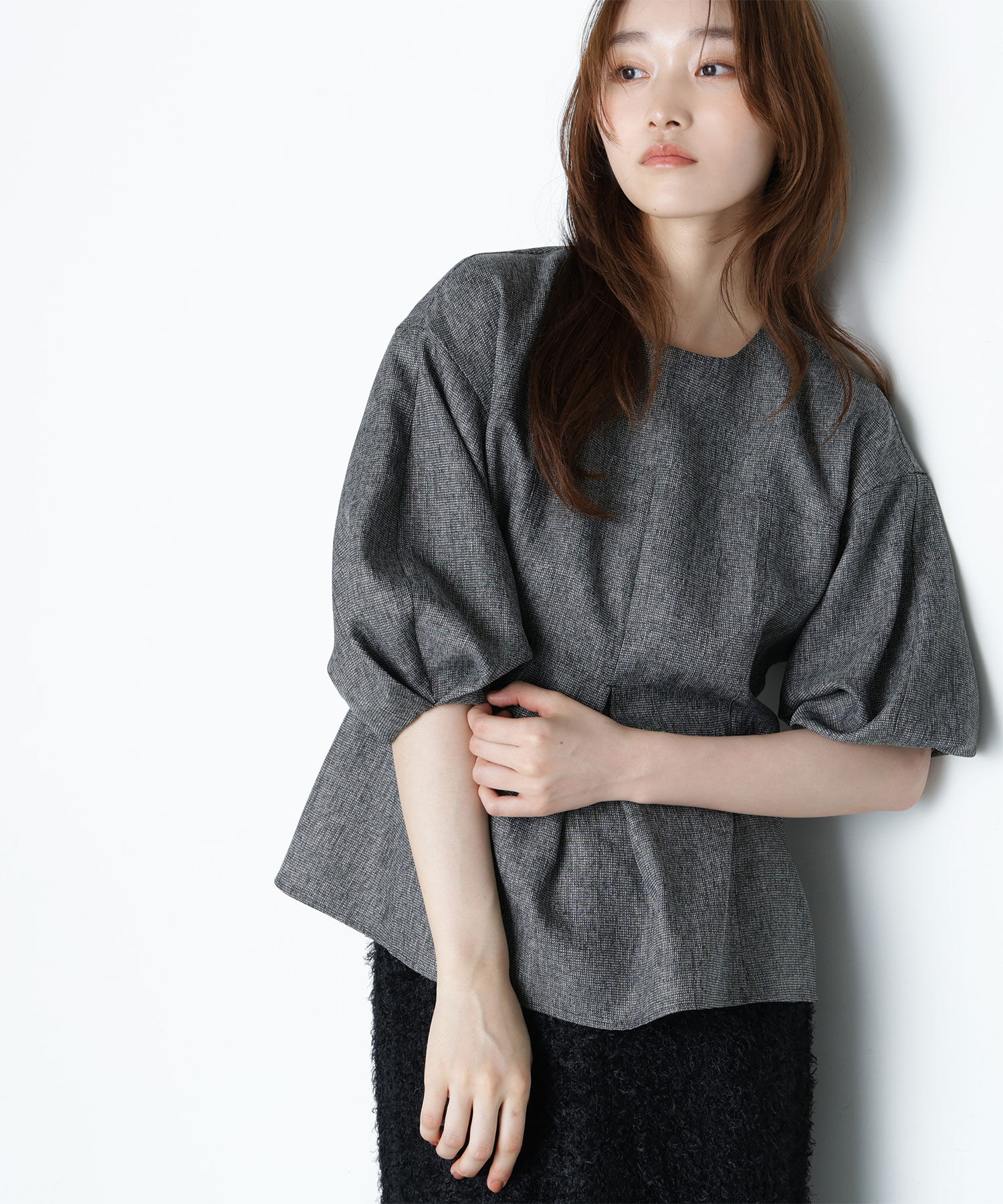  「ペプラムフォルムブラウス」|シャツ・ブラウス|