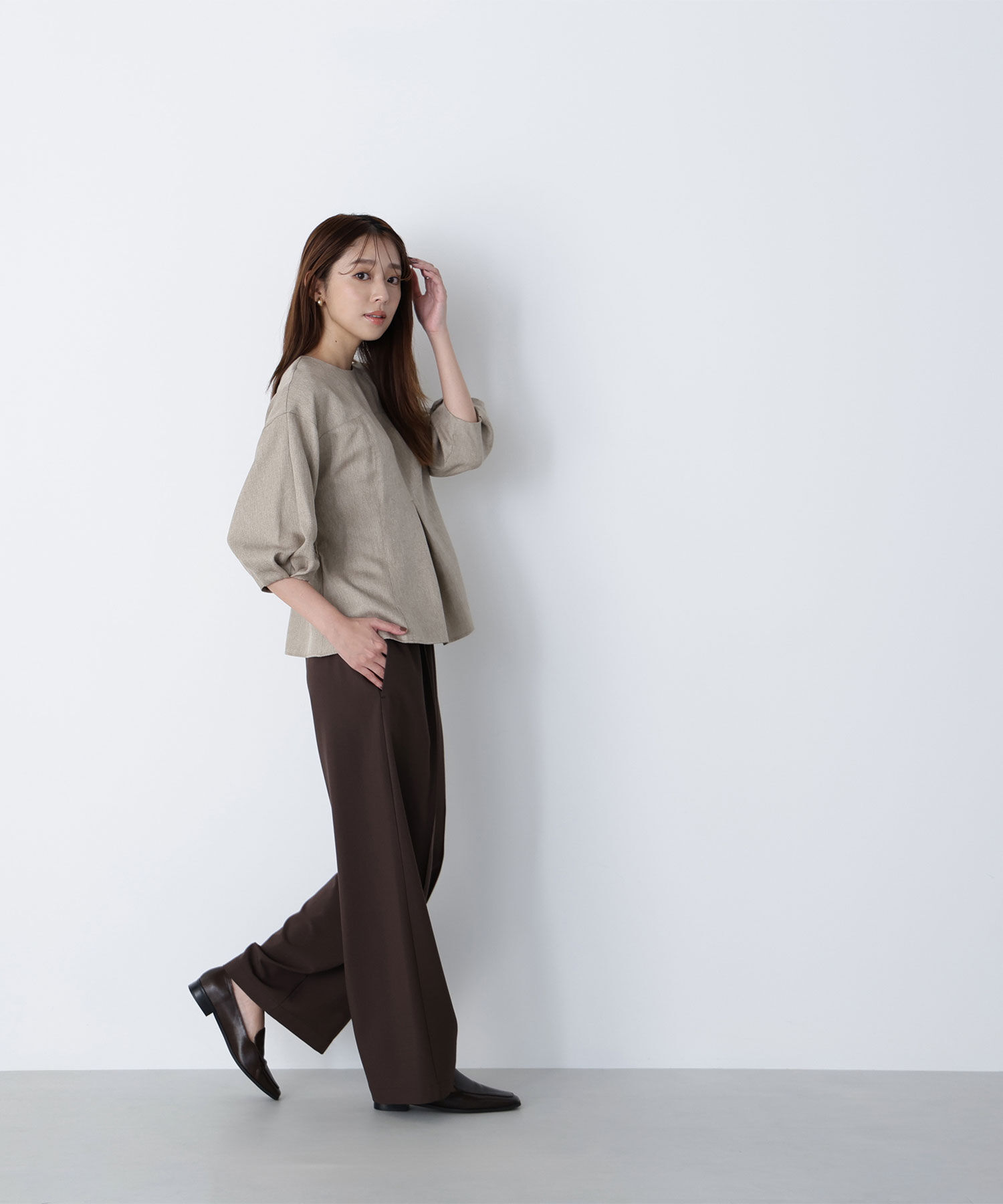  「ペプラムフォルムブラウス」|シャツ・ブラウス|