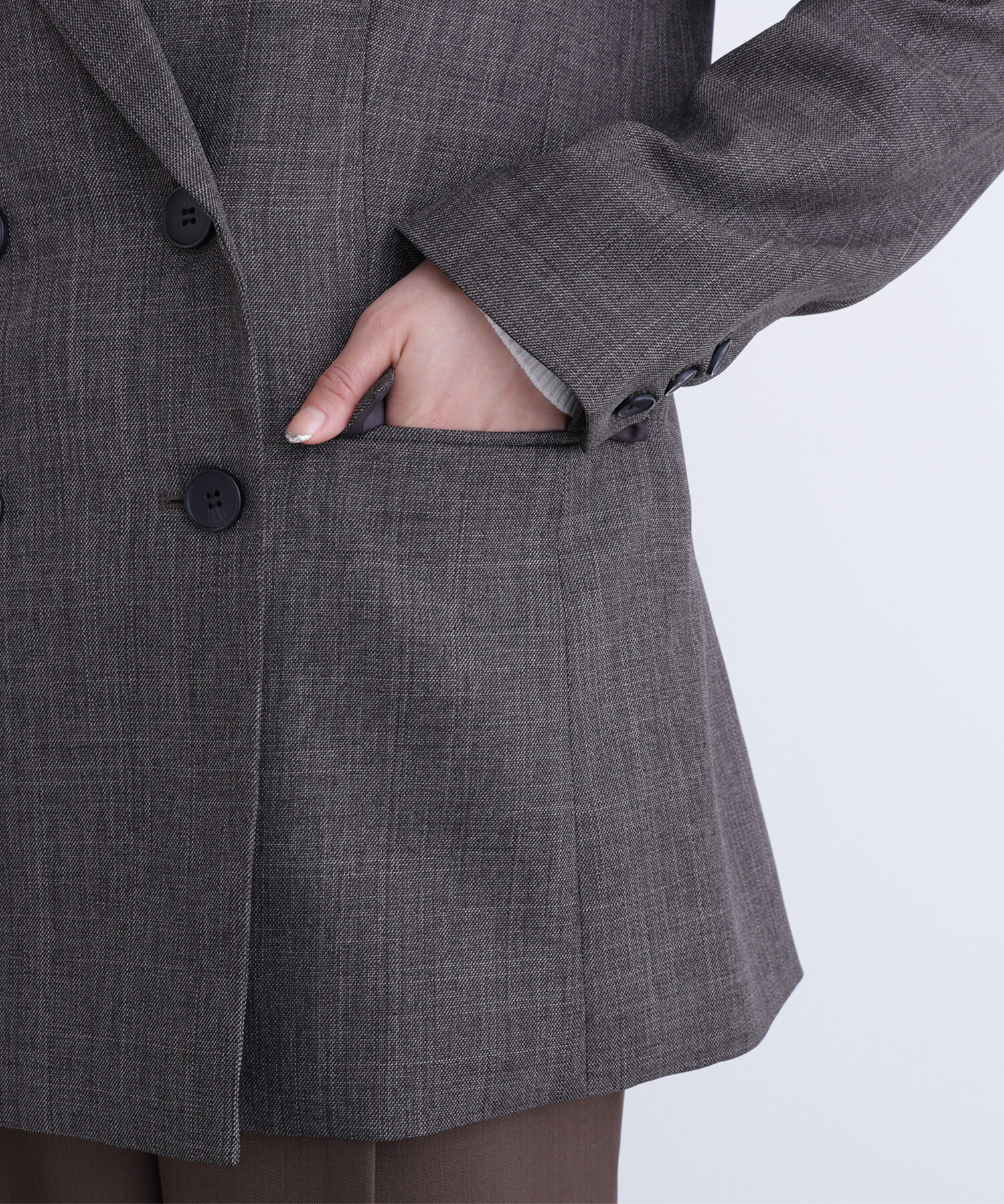  「シャークスキン SETUPダブルブレストジャケット」|その他|