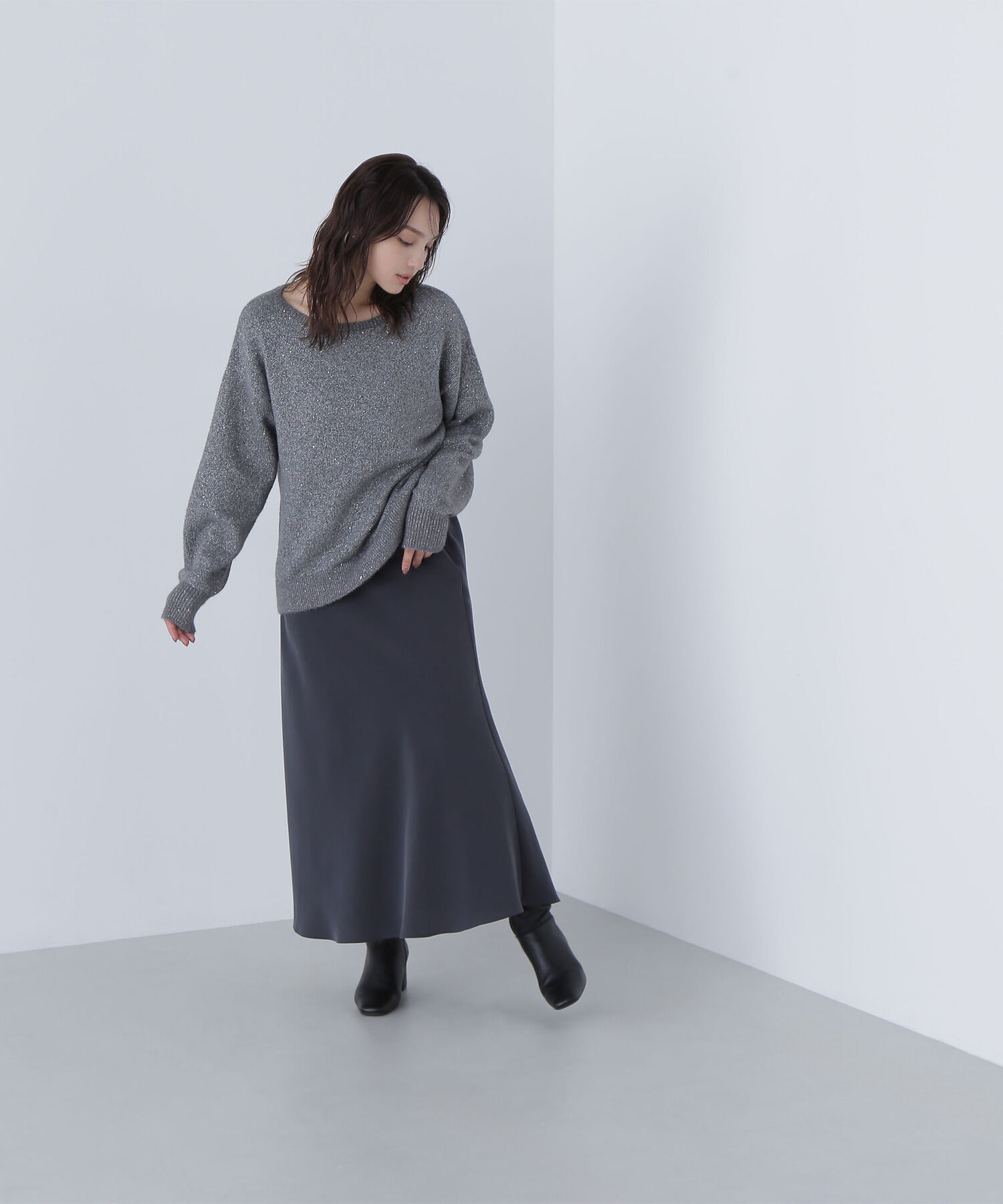  「スパンコールフェザーラメニット」|ニット・セーター|