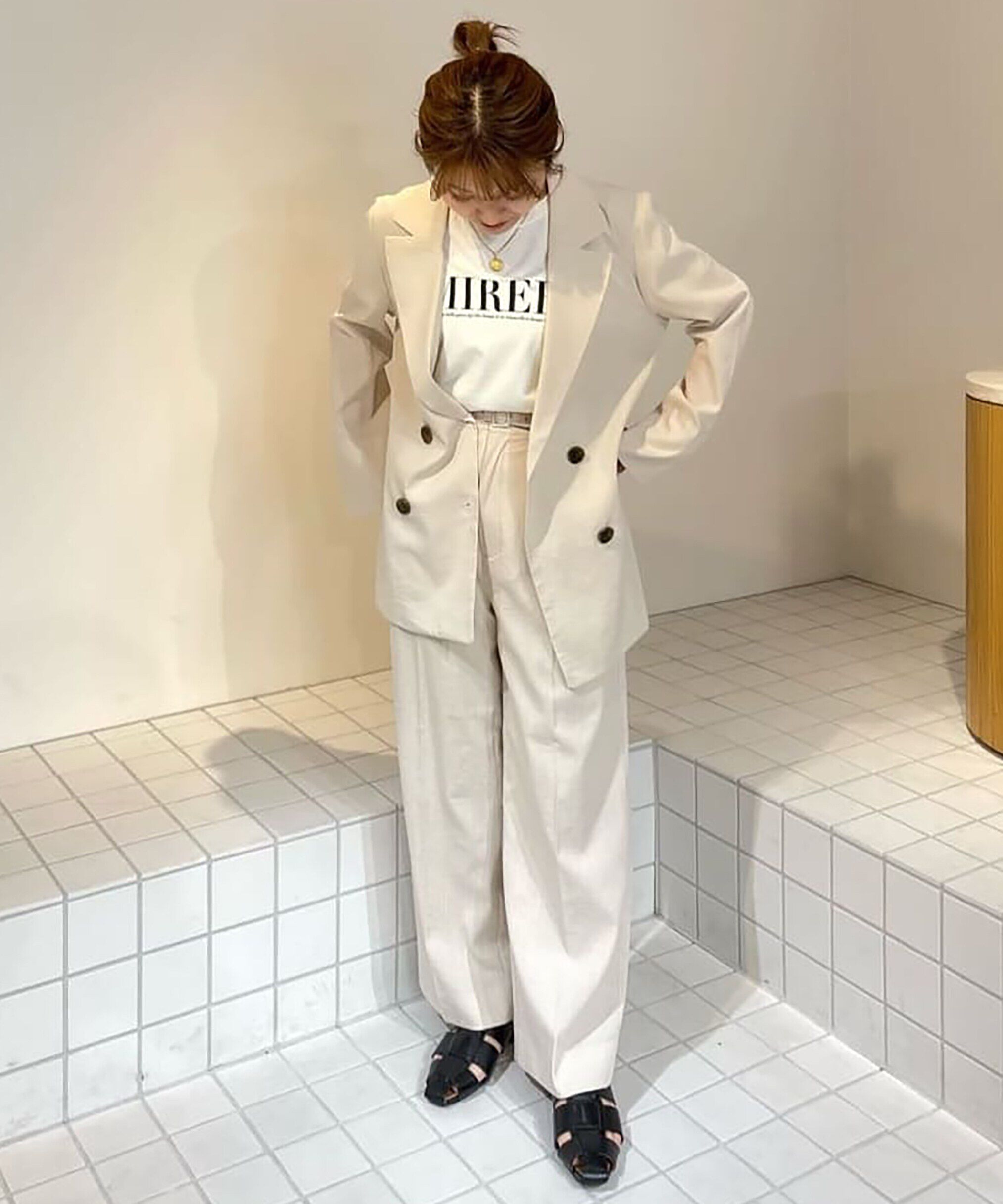  「麻調合繊ダブルブレストジャケット」|その他|