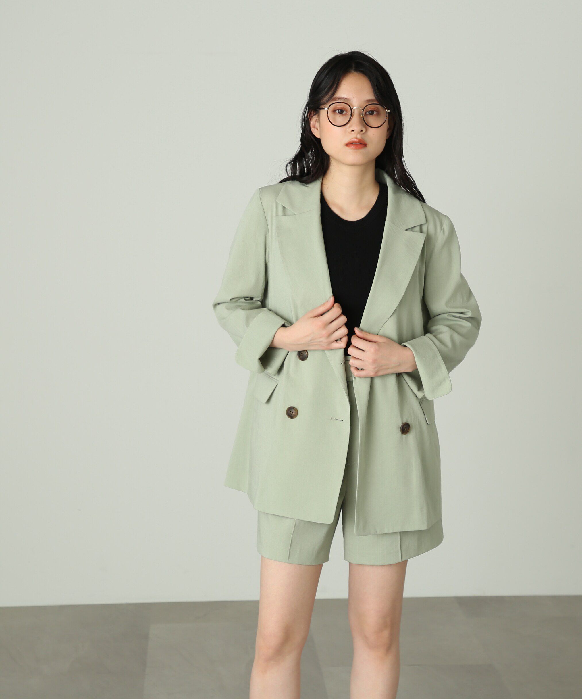  「麻調合繊ダブルブレストジャケット」|その他|