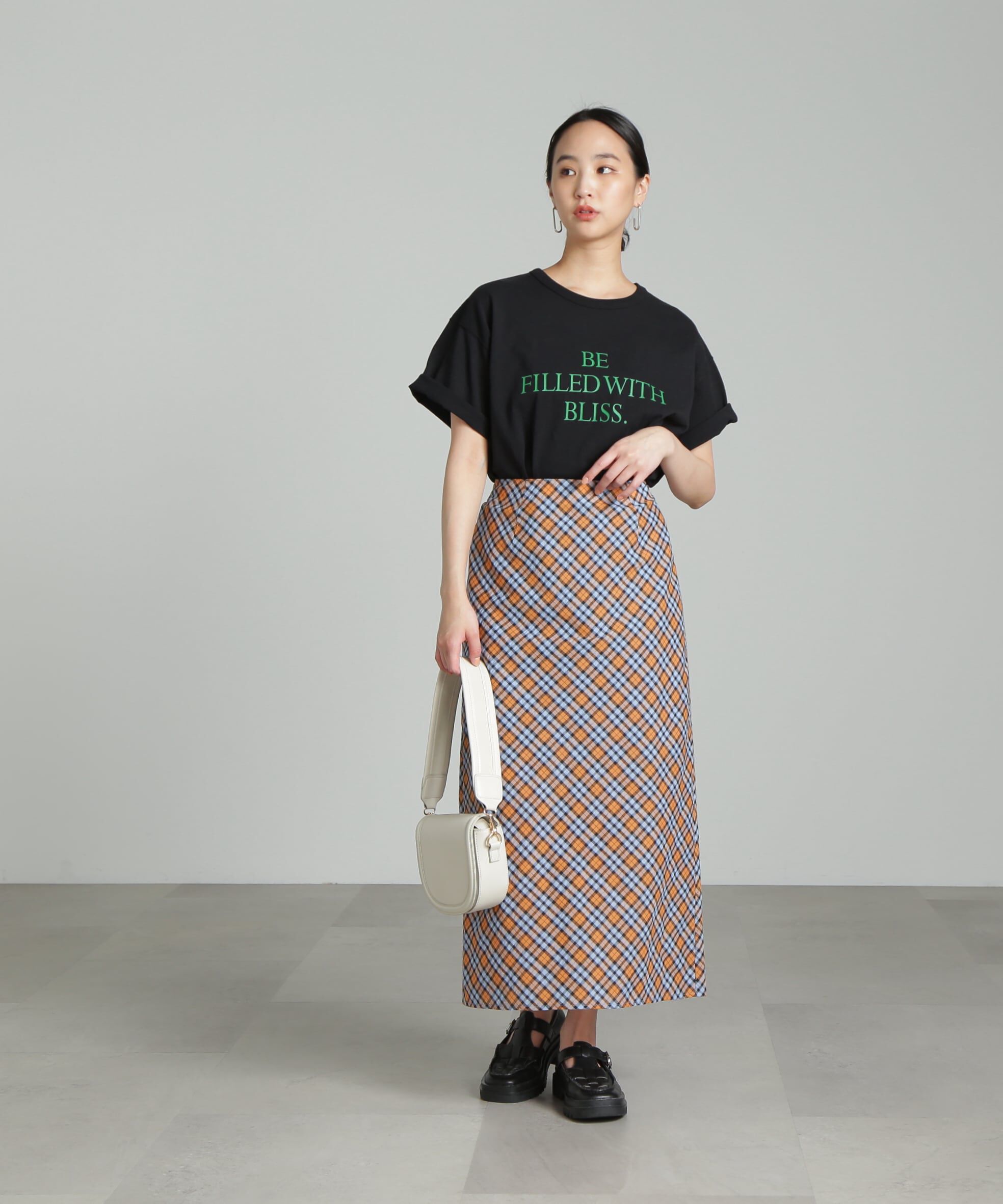  「[Sシリーズ対応商品]バイアスチェックナロースカート」|スカート|