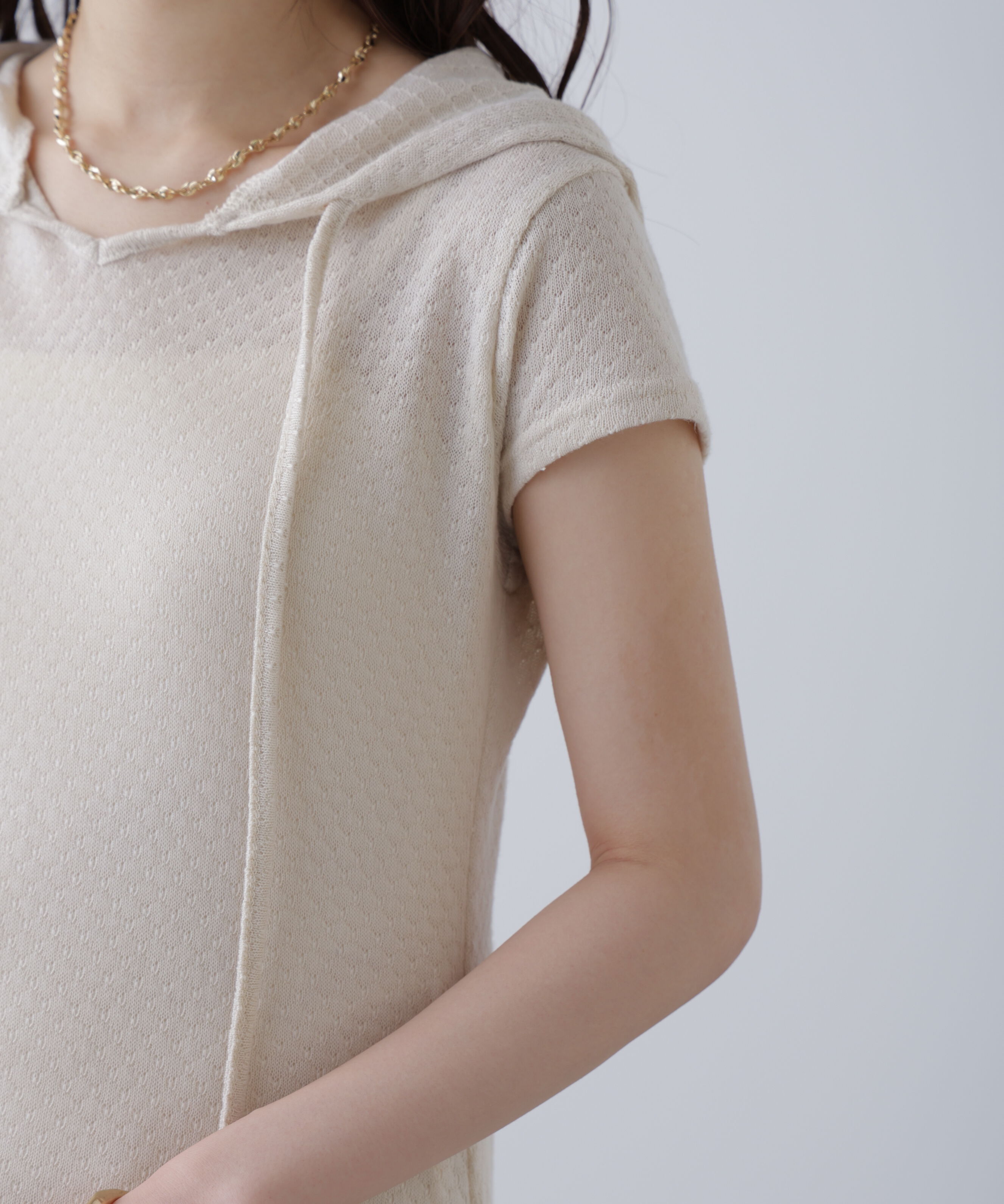  「サイドシャーリングフーディーミニワンピース」|ワンピース|