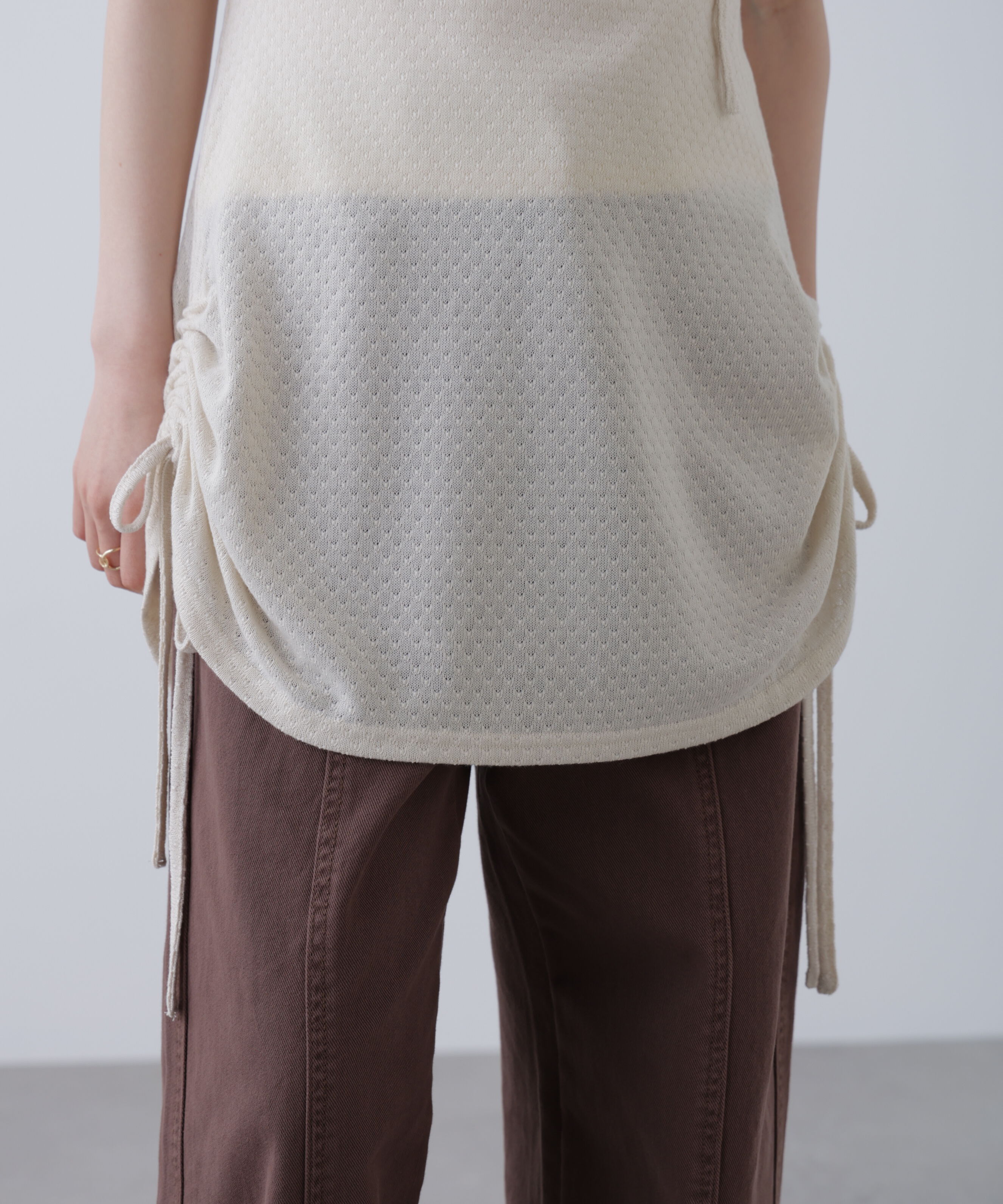  「サイドシャーリングフーディーミニワンピース」|ワンピース|