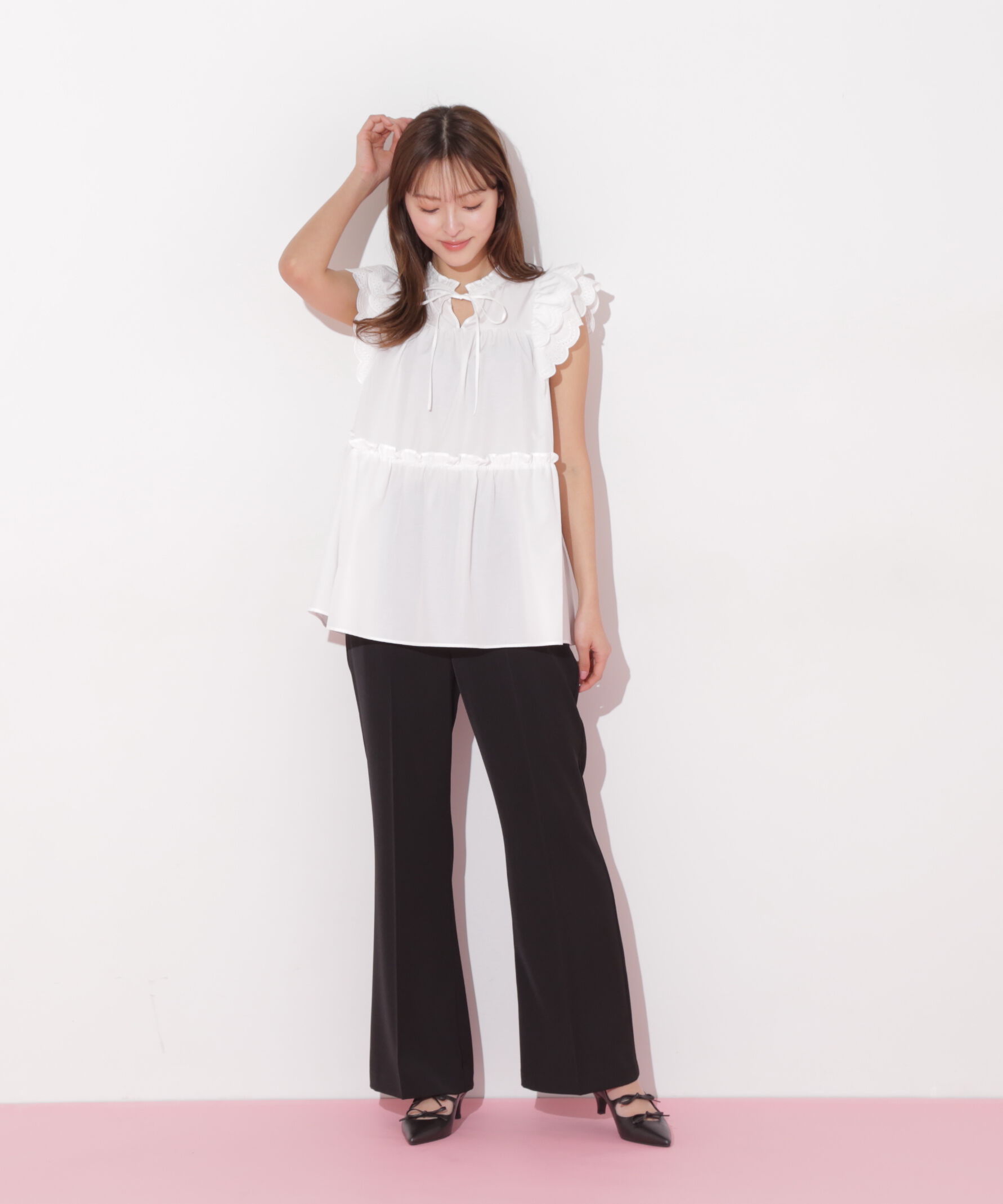  「カットワークティアードチュニック」|シャツ・ブラウス|