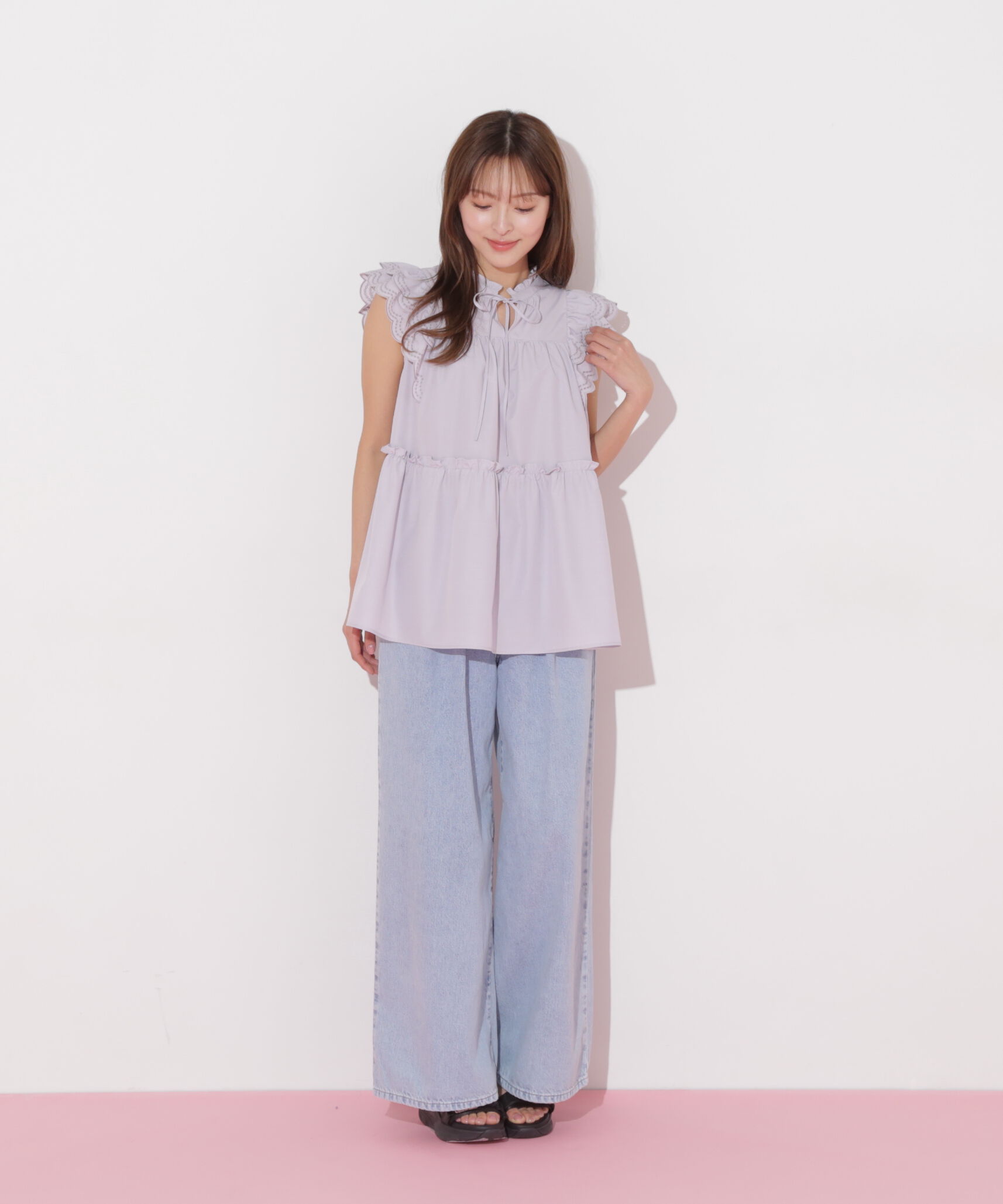  「カットワークティアードチュニック」|シャツ・ブラウス|