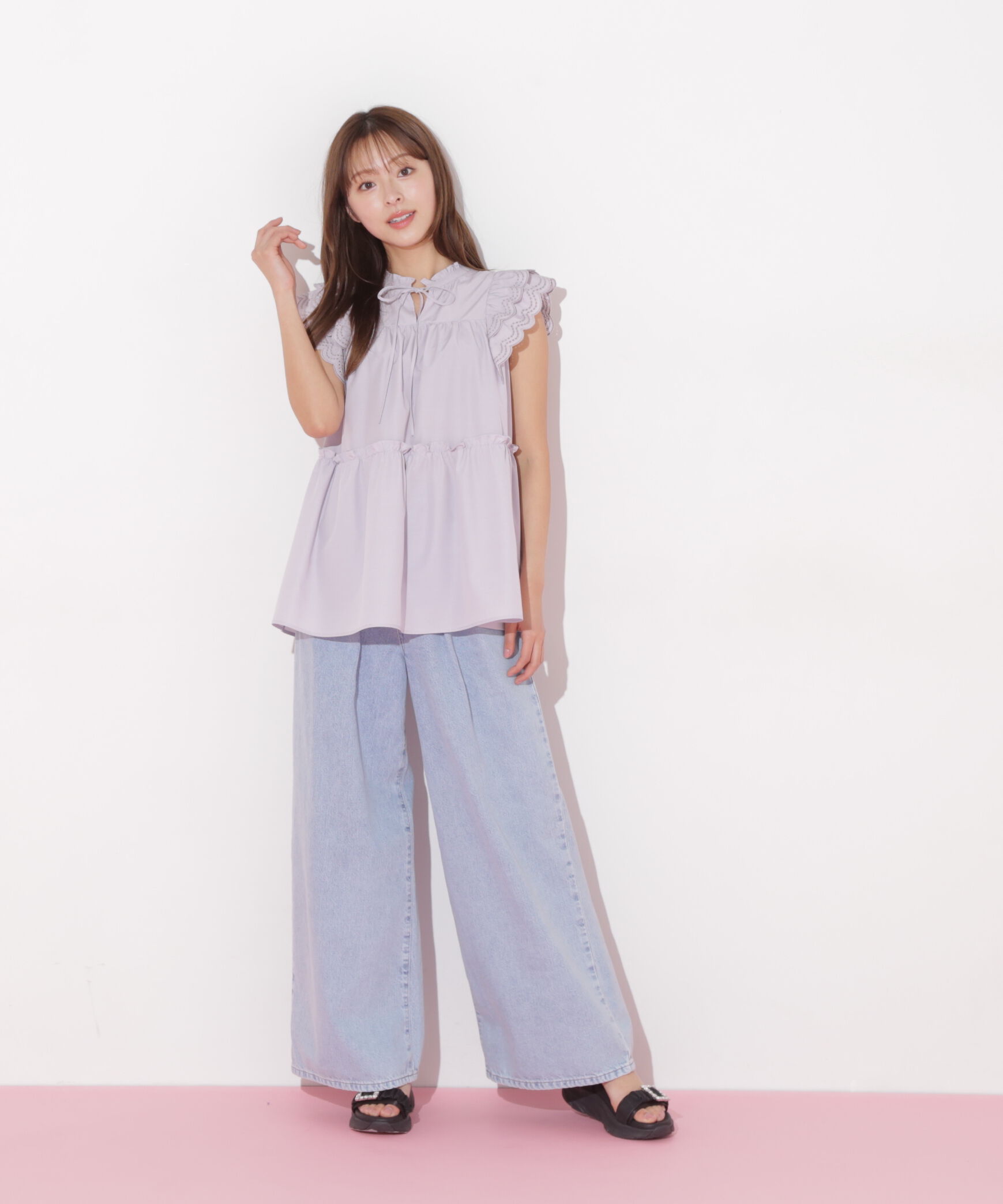  「カットワークティアードチュニック」|シャツ・ブラウス|