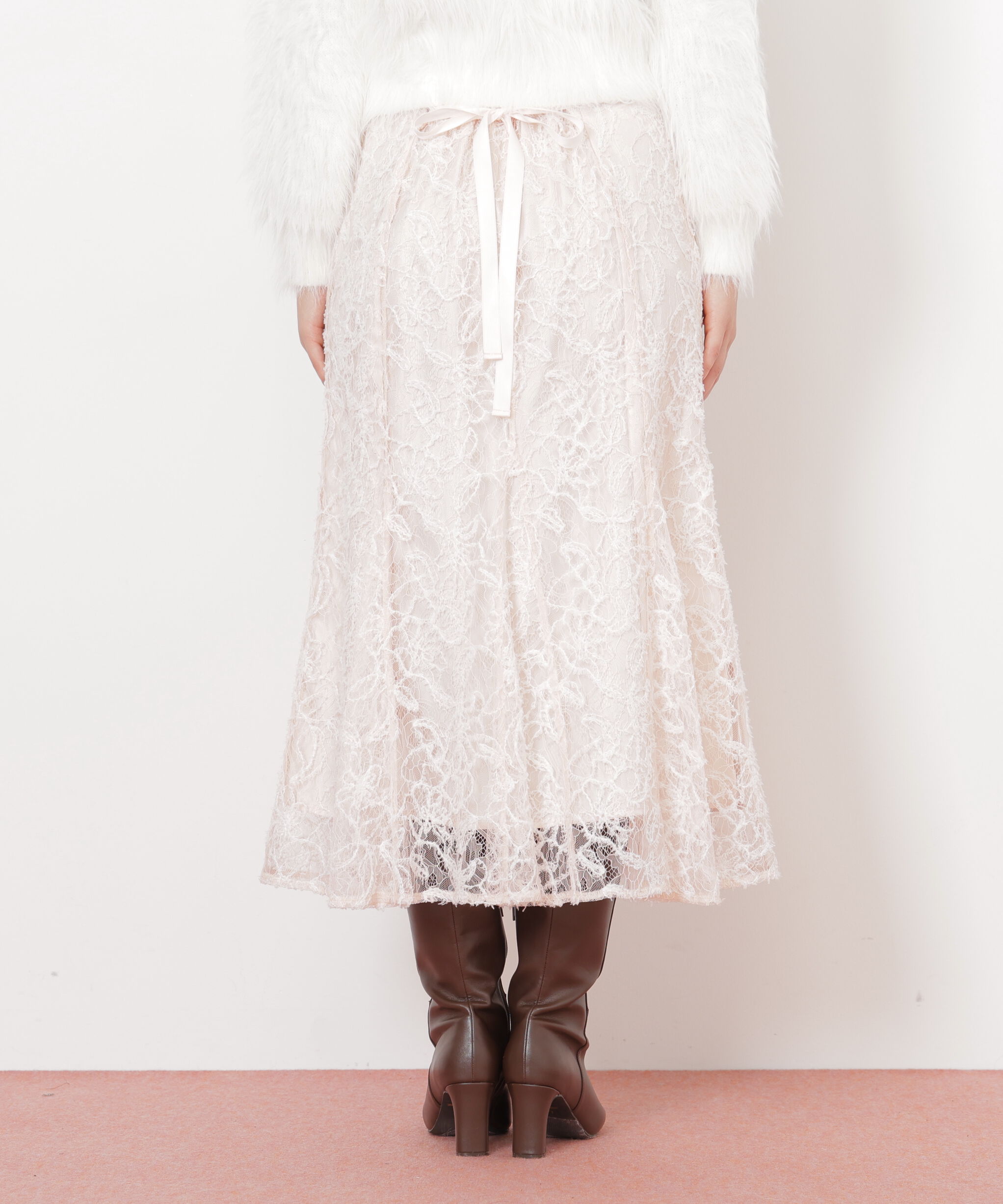  「モール刺繍レースマーメイドスカート」|スカート|