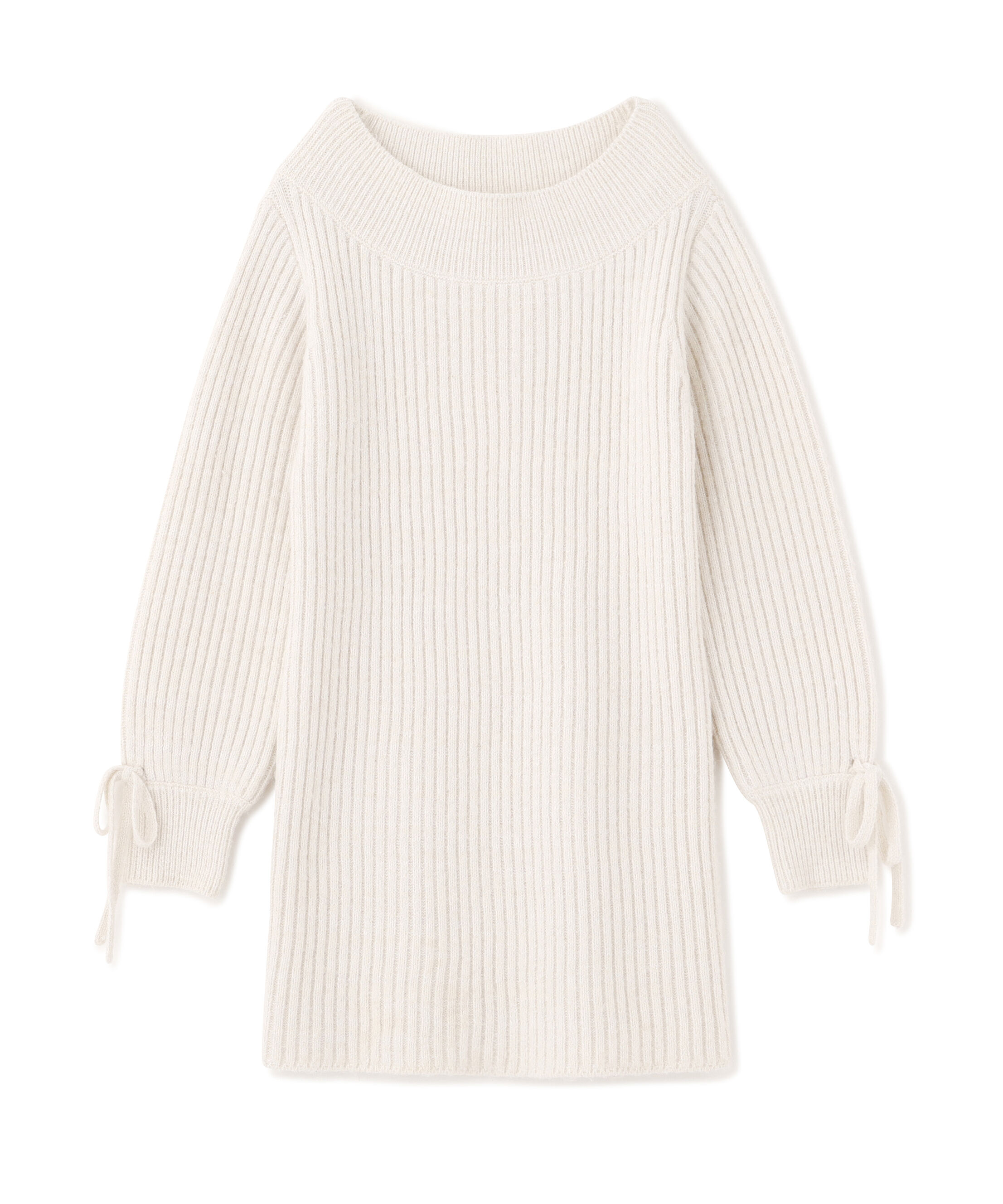  「袖リボンニットワンピース」|ワンピース|