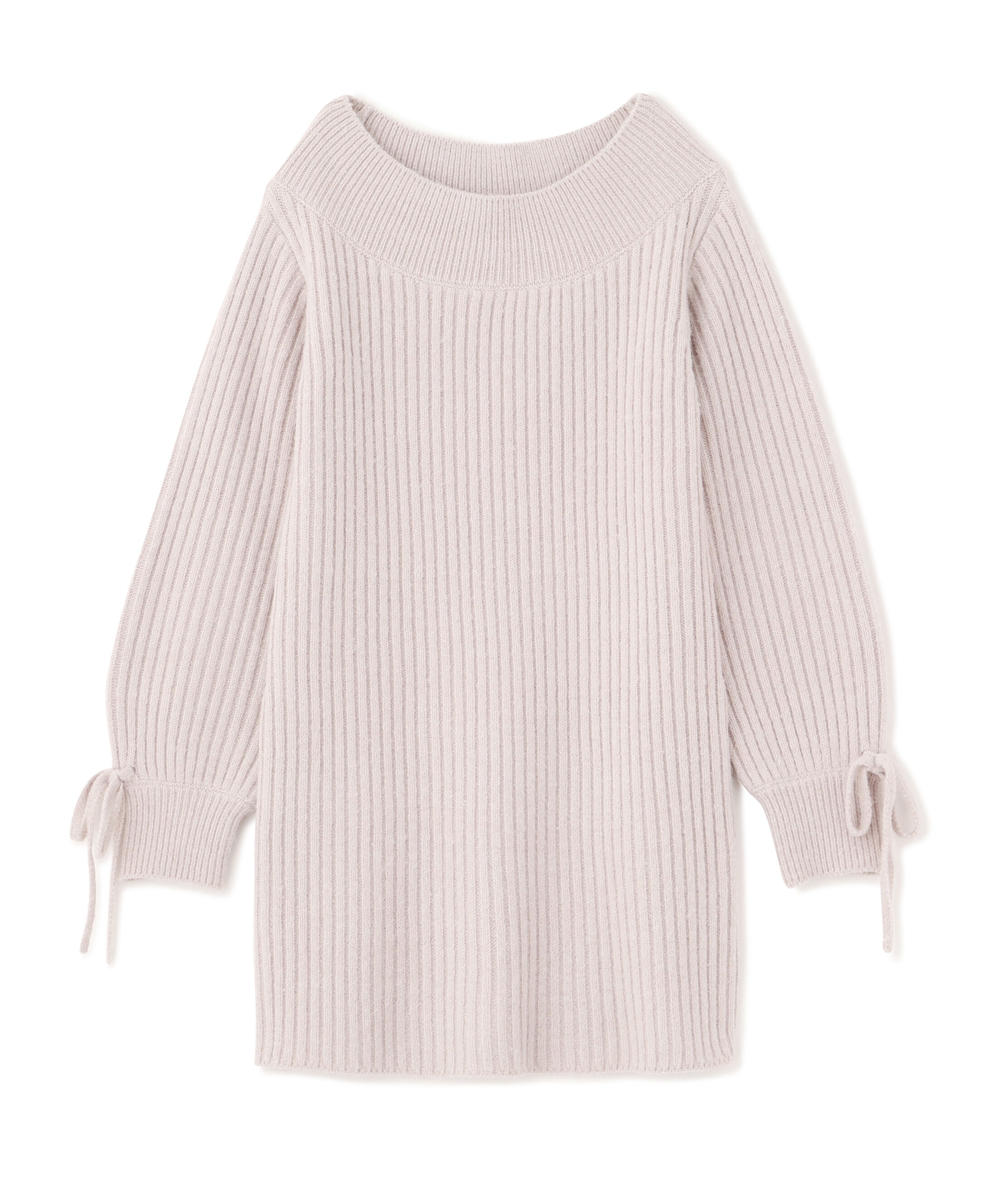  「袖リボンニットワンピース」|ワンピース|